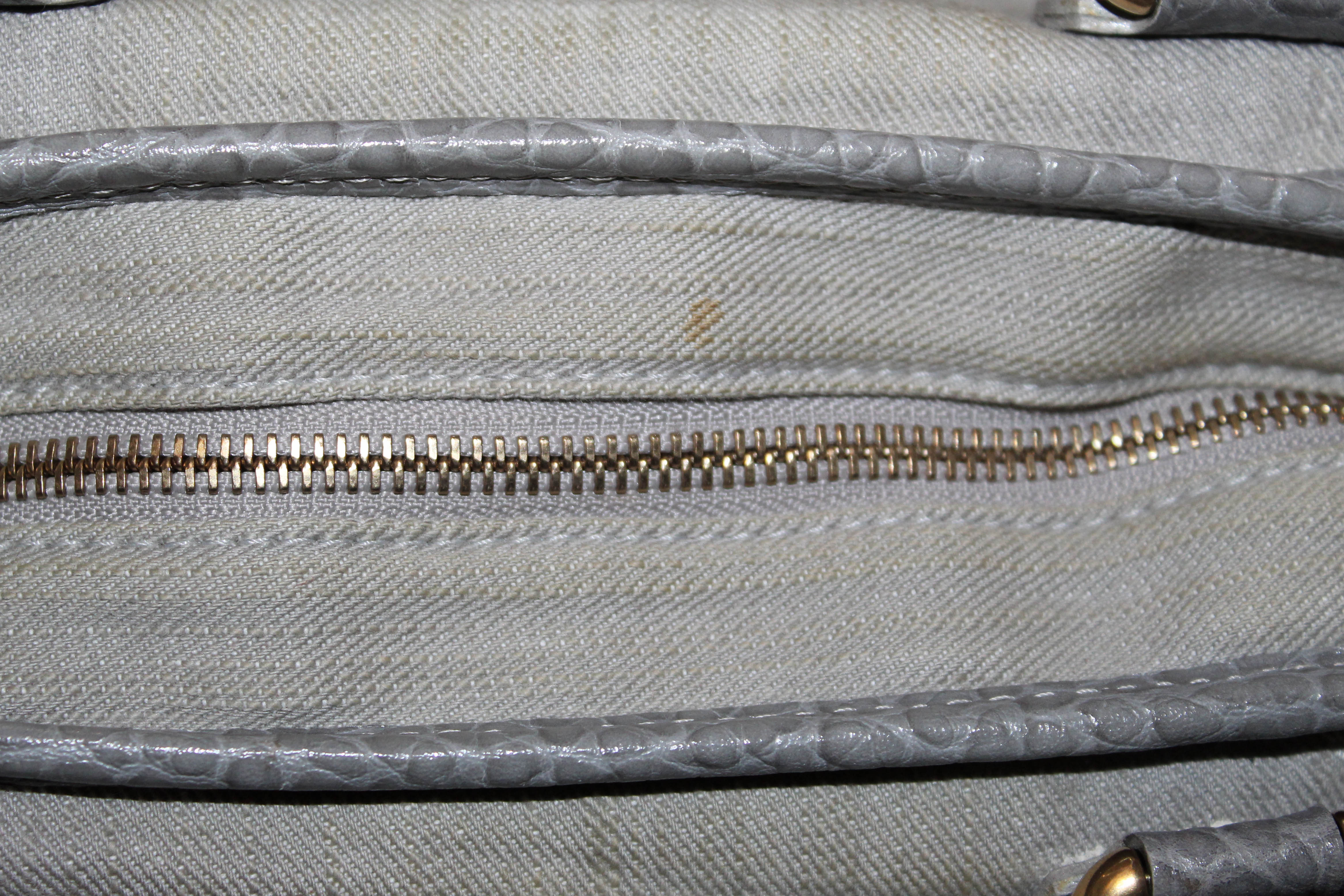 Authentic Louis Vuitton Denim Grey Cabby PM Handbag/Shoulder Bag