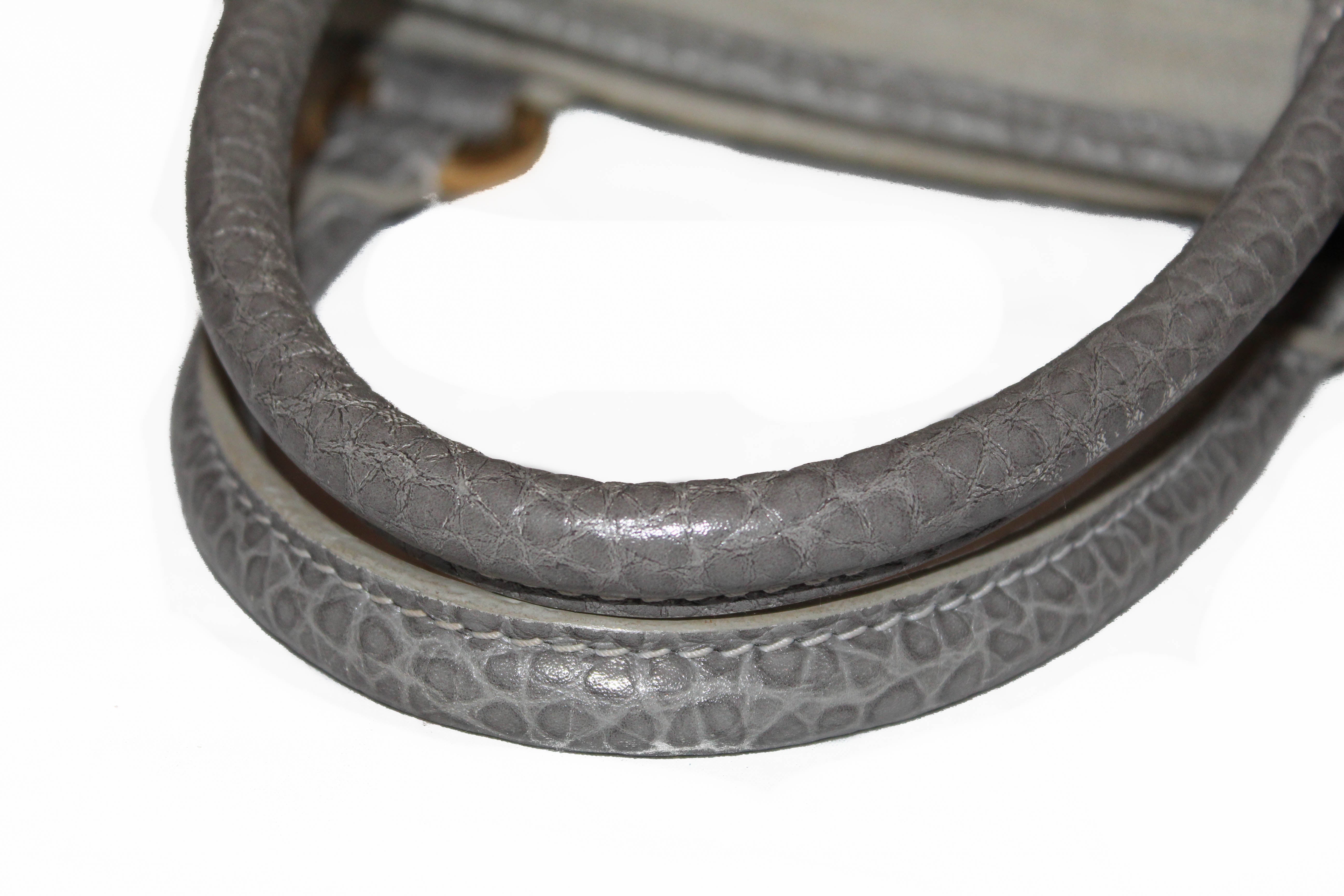 Authentic Louis Vuitton Denim Grey Cabby PM Handbag/Shoulder Bag