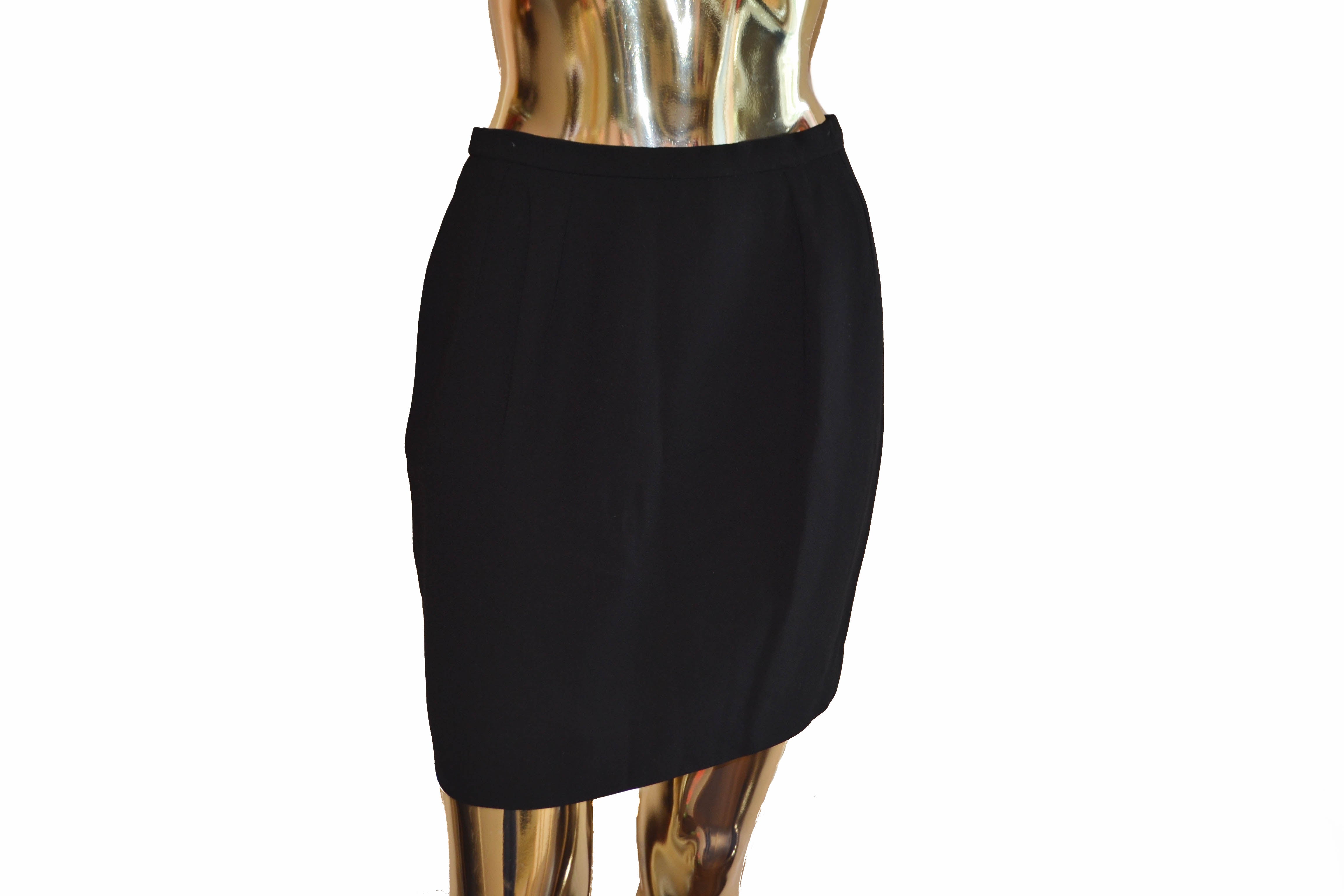 Authentic Celine Black Mini Skirt Size 40