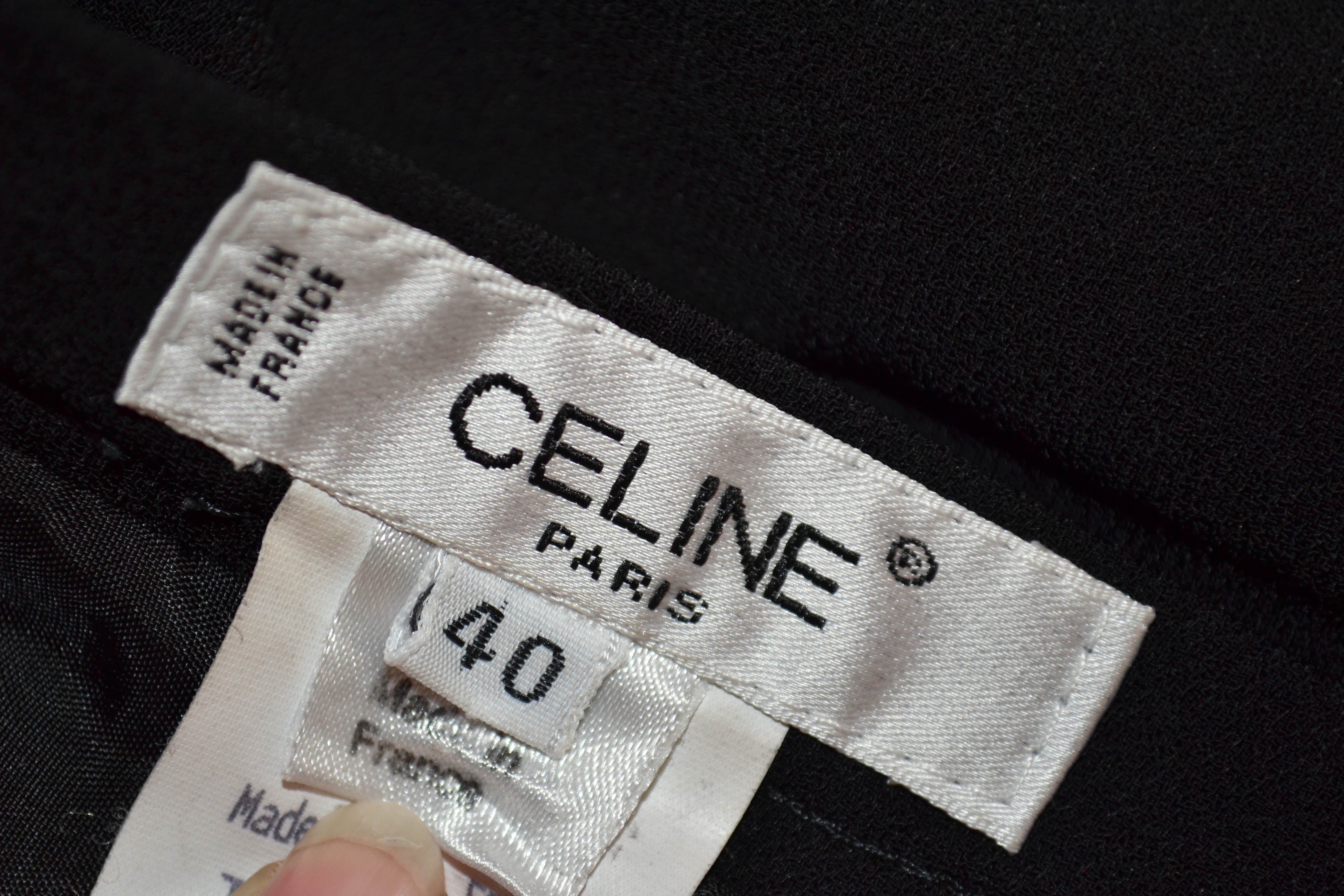 Authentic Celine Black Mini Skirt Size 40