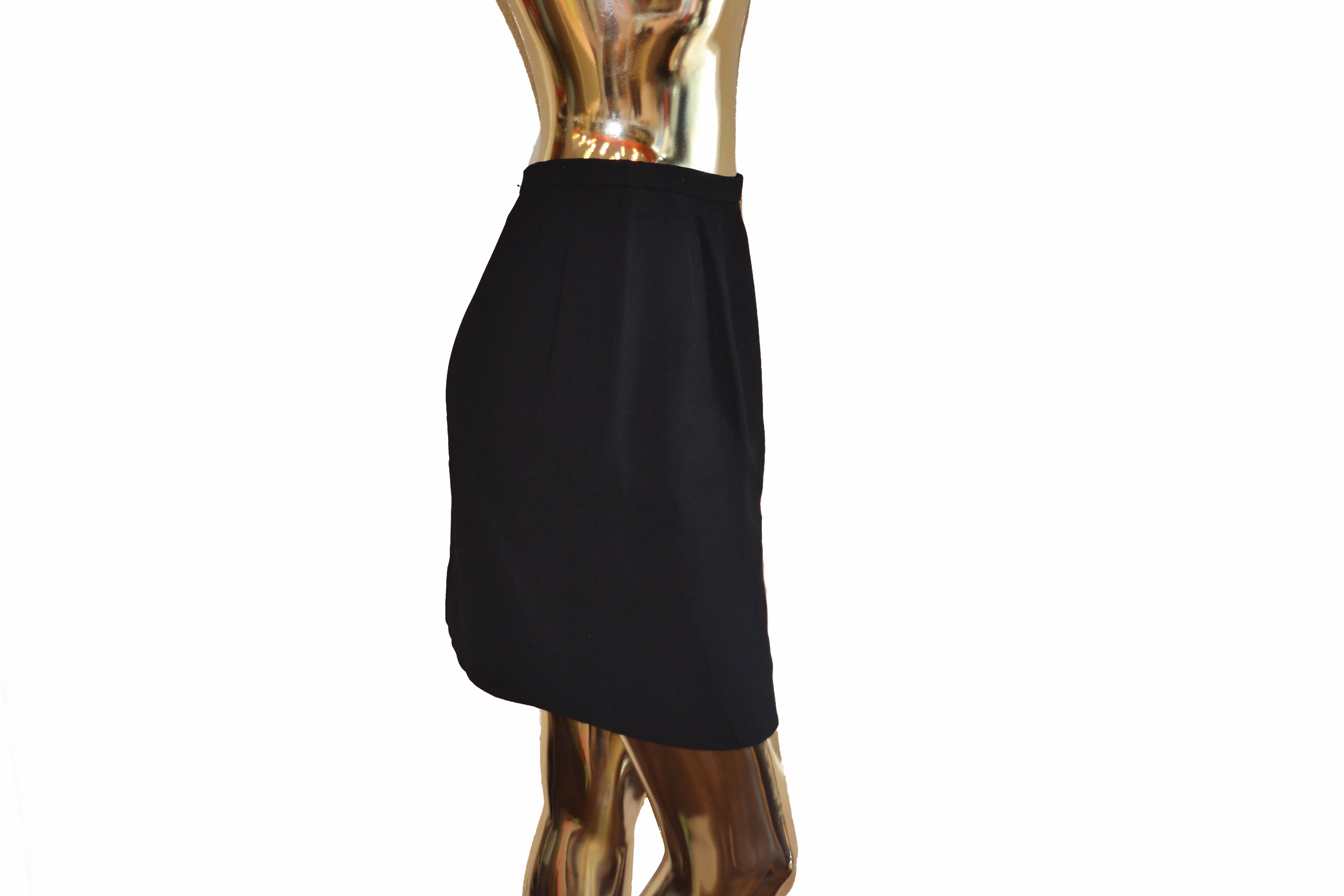 Authentic Celine Black Mini Skirt Size 40