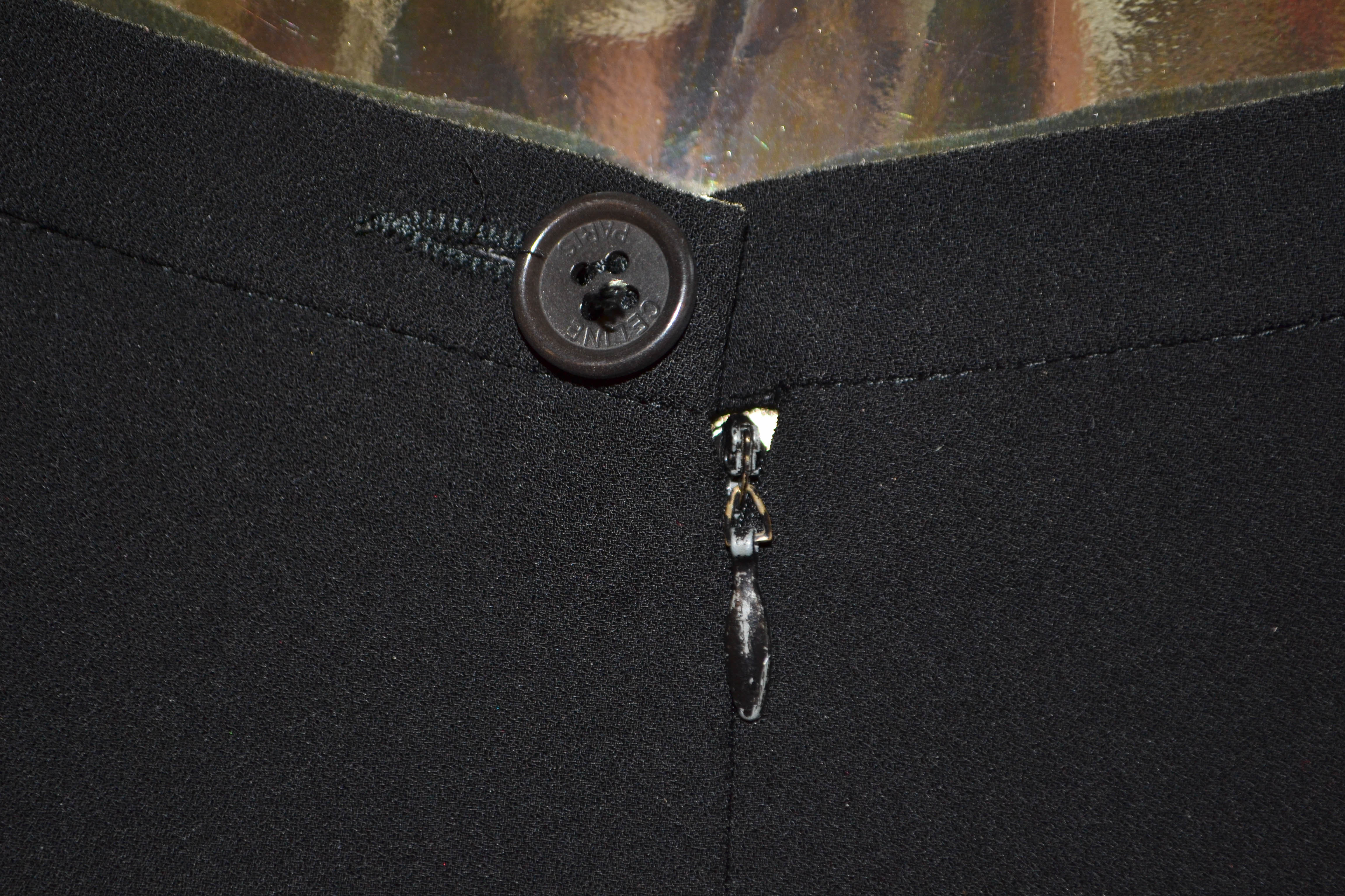Authentic Celine Black Mini Skirt Size 40