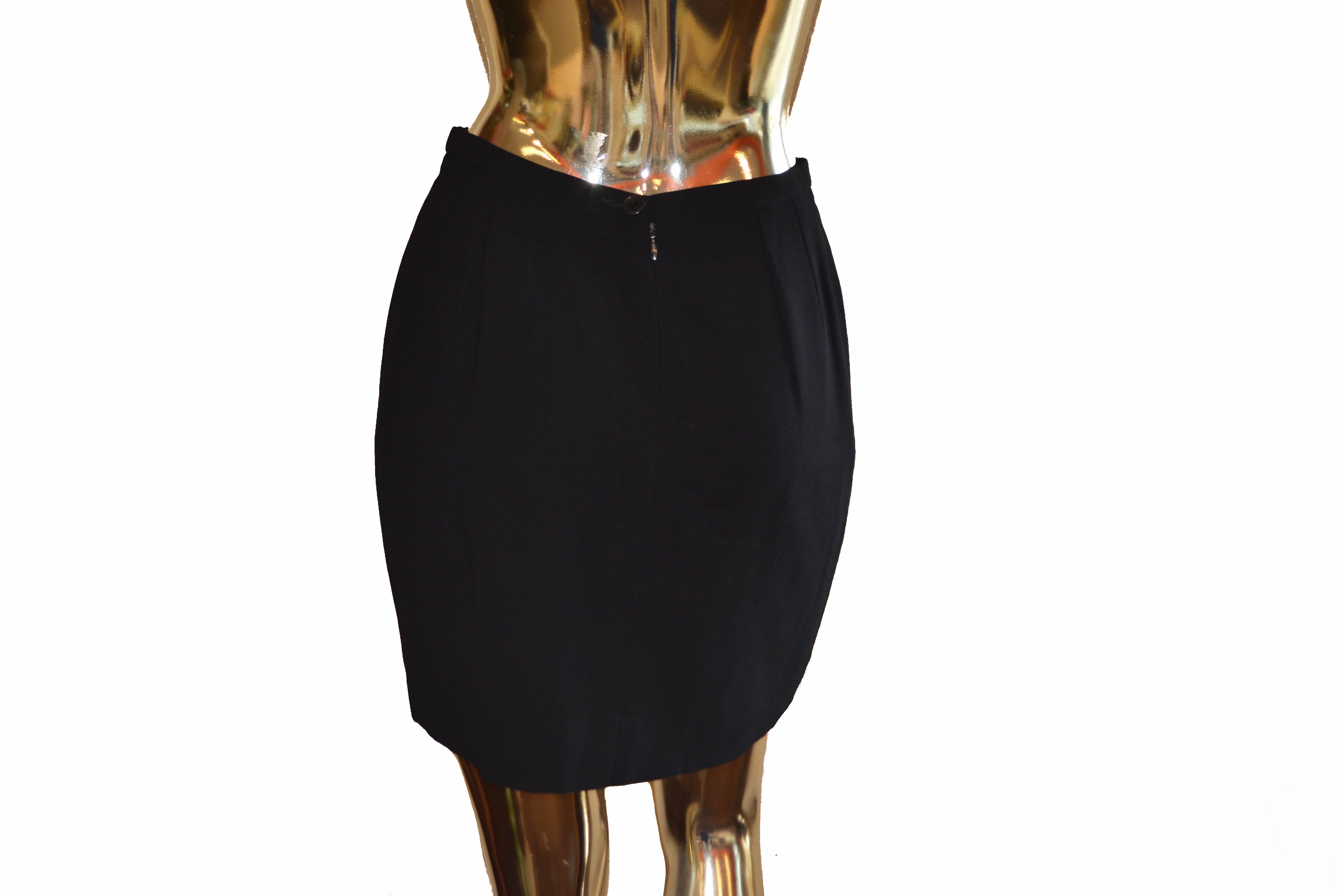 Authentic Celine Black Mini Skirt Size 40