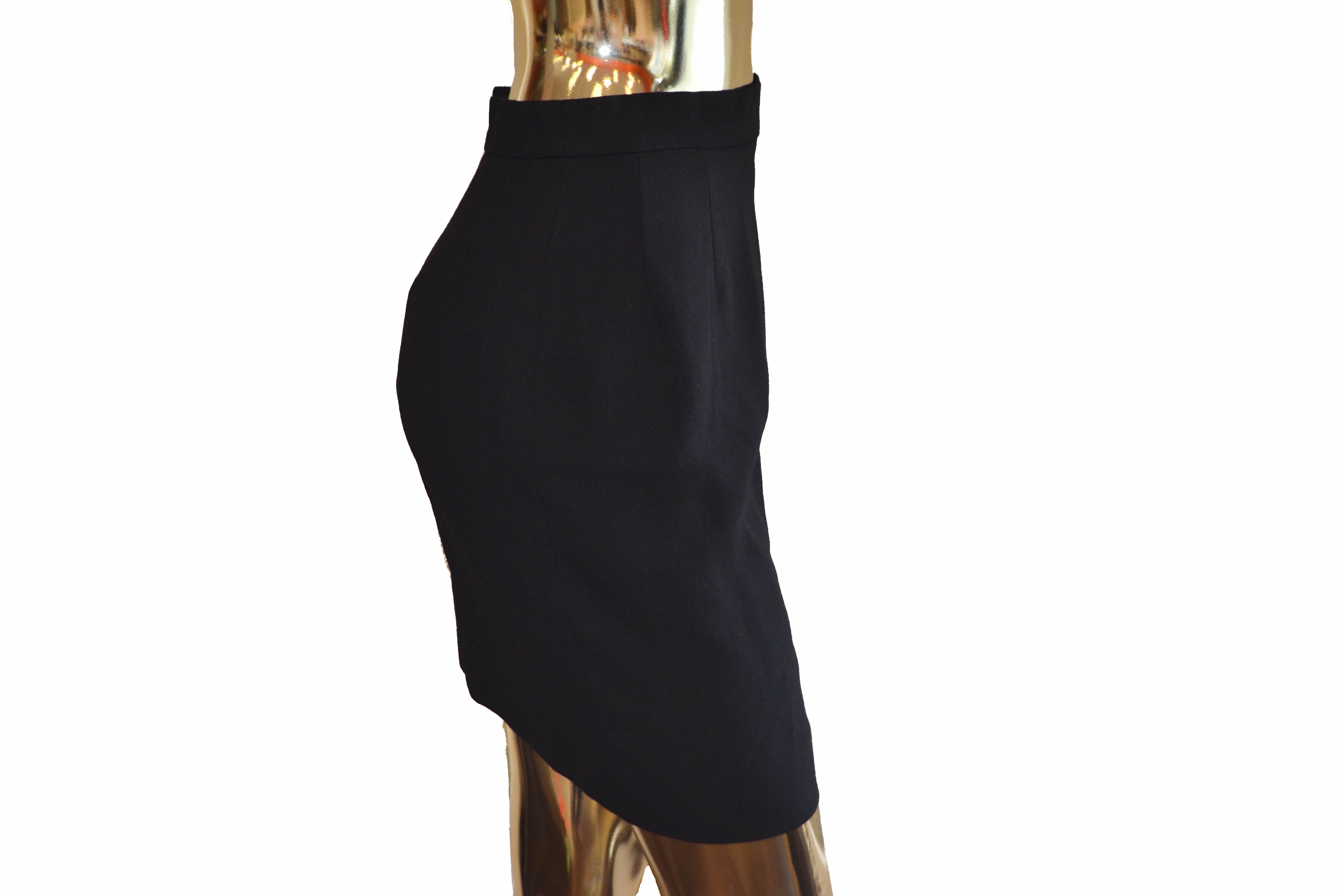 Authentic Black Mini Skirt Size 38