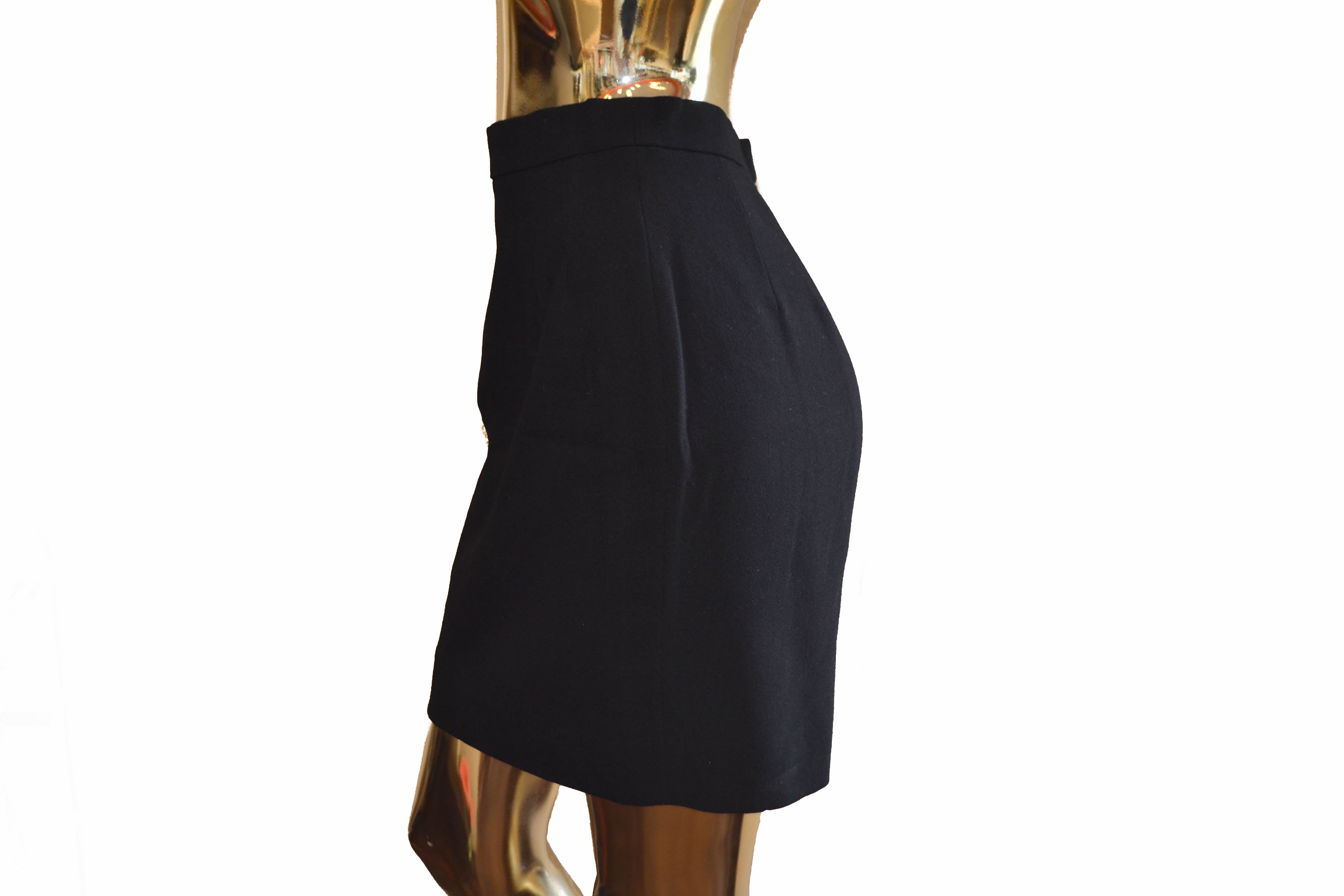 Authentic Black Mini Skirt Size 38