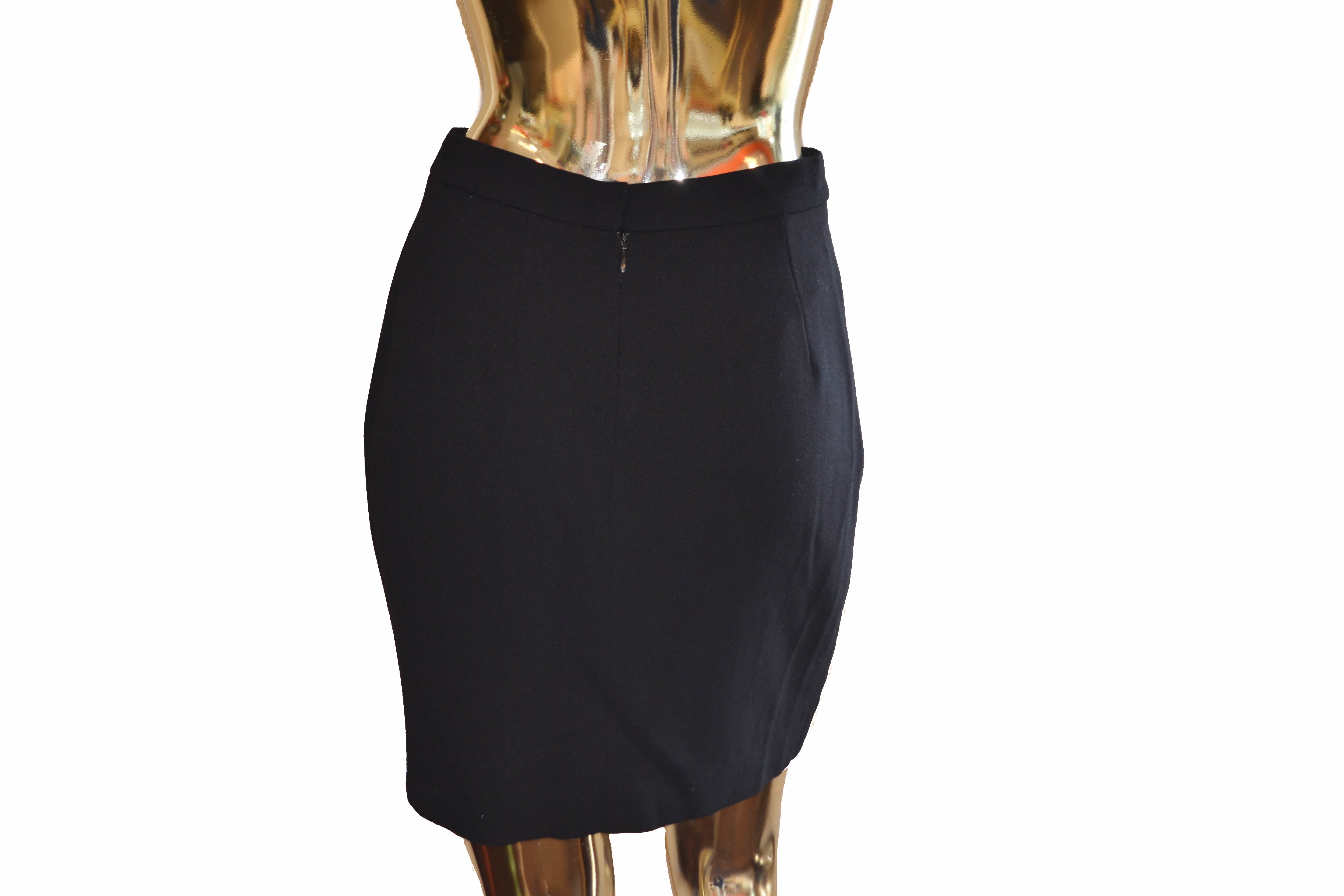 Authentic Black Mini Skirt Size 38