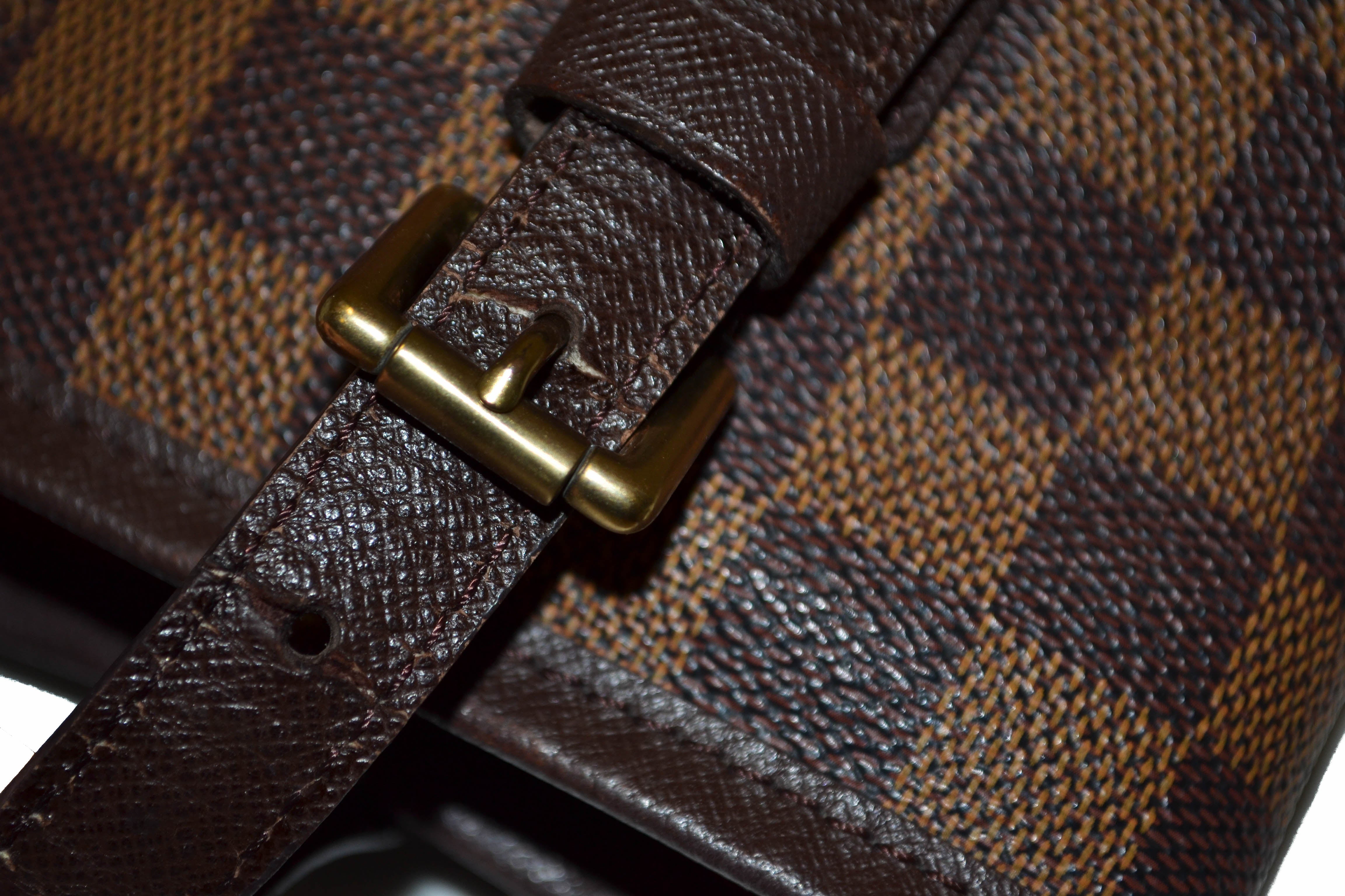 Authentic Louis Vuitton Damier Ebene Bucket PM Shoulder Bag