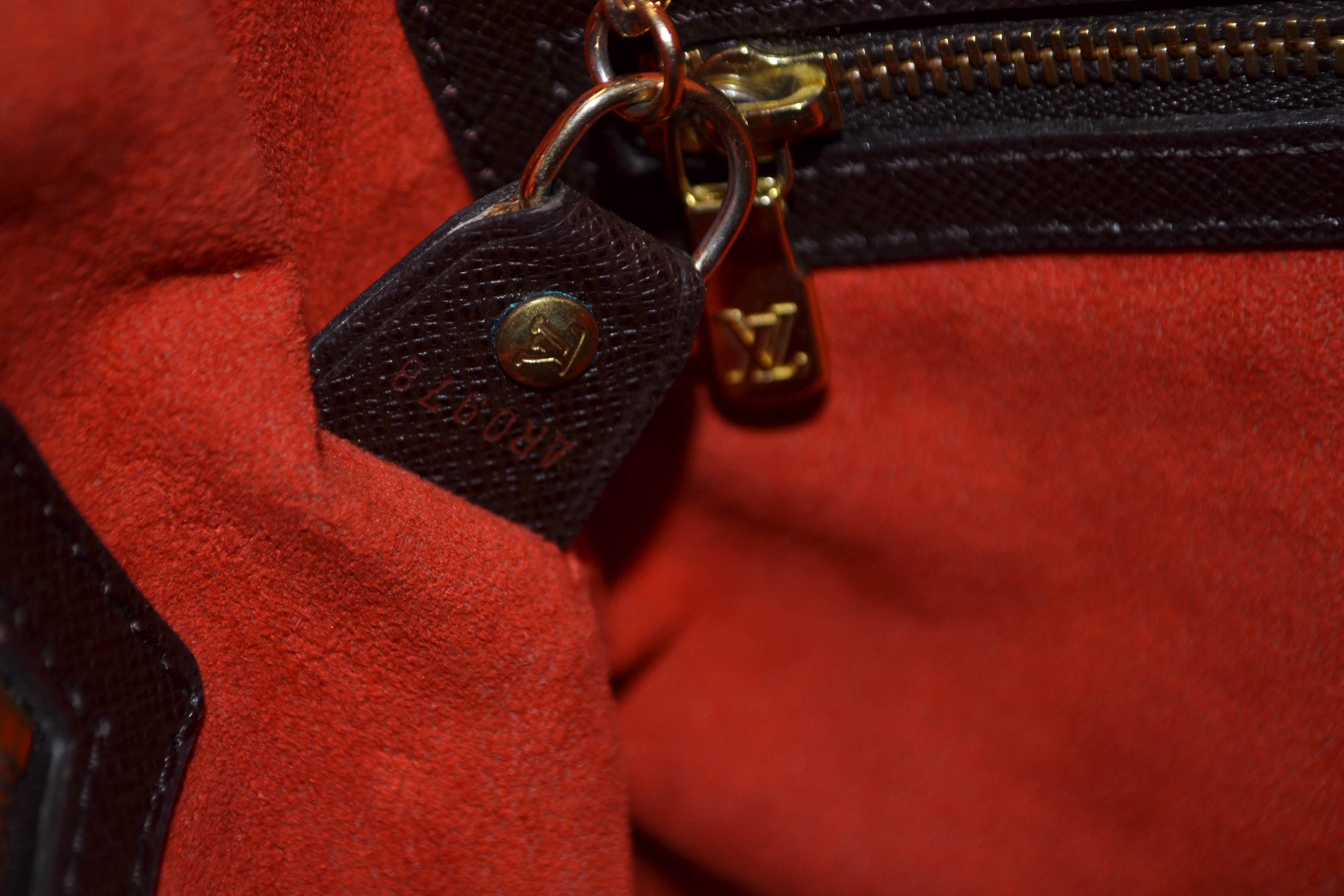 Authentic Louis Vuitton Damier Ebene Bucket PM Shoulder Bag