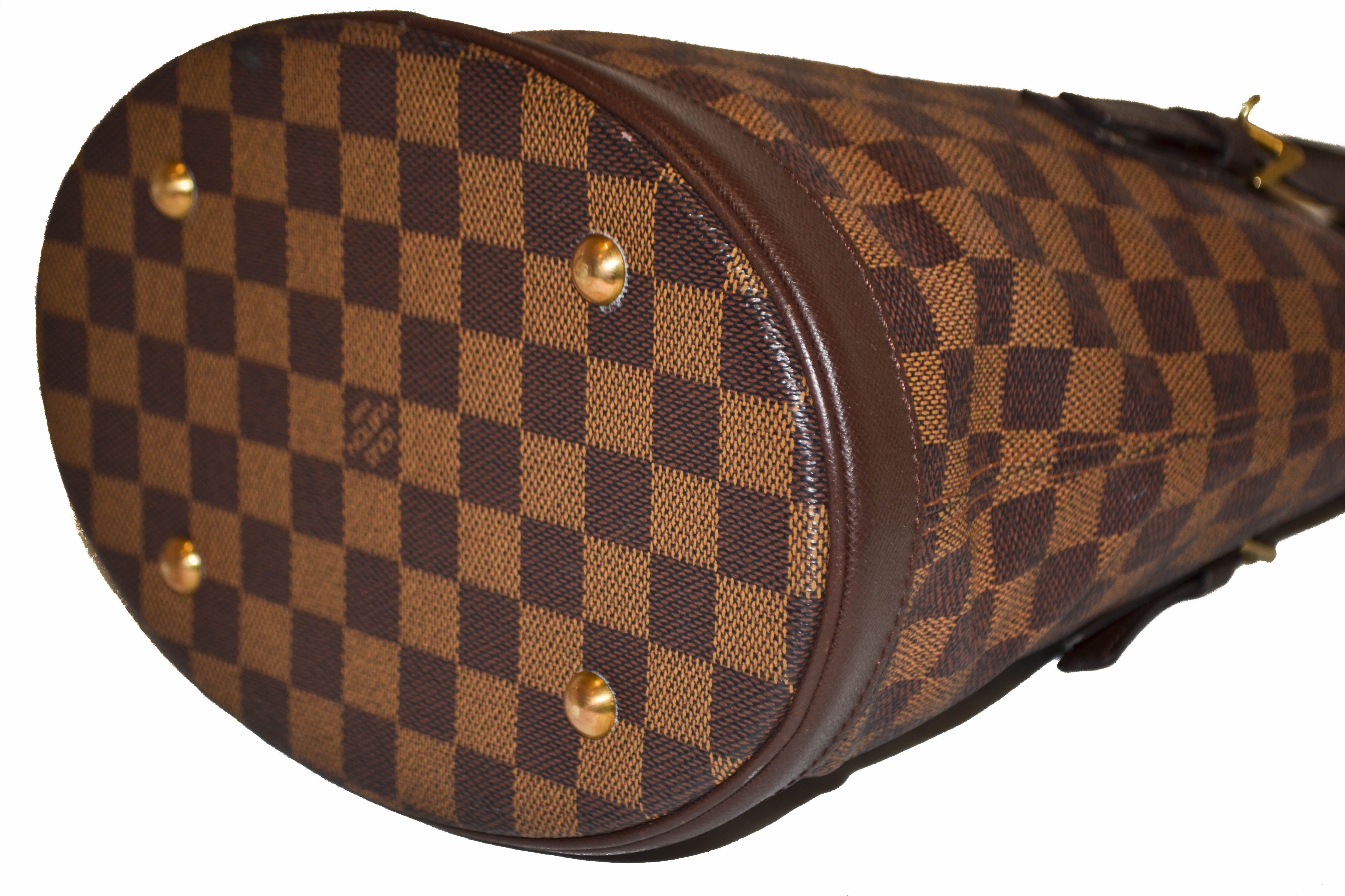 Authentic Louis Vuitton Damier Ebene Bucket PM Shoulder Bag