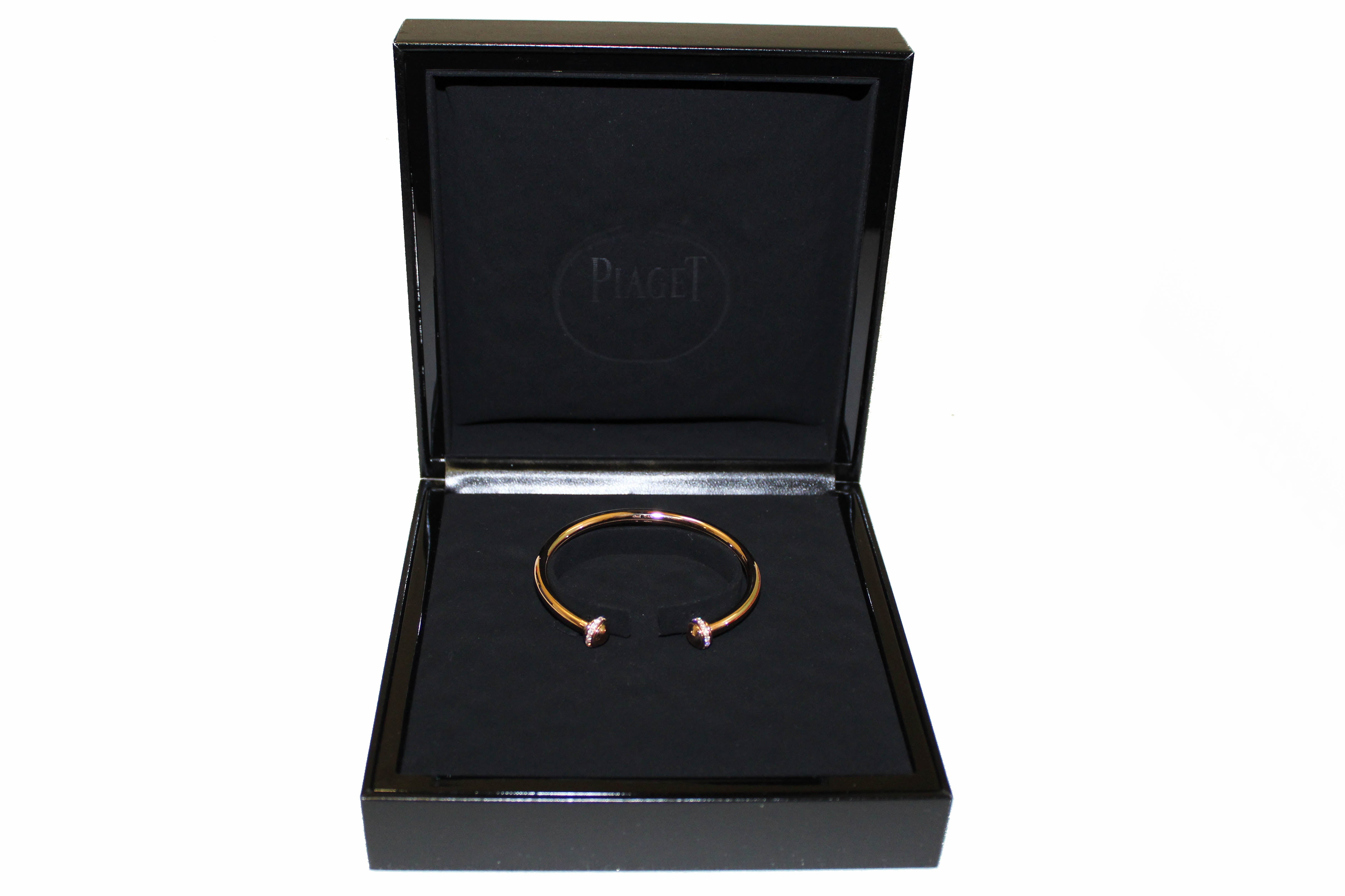 Authentic New Piaget Possession Open Bangle Bracelet in Rose Gold 16