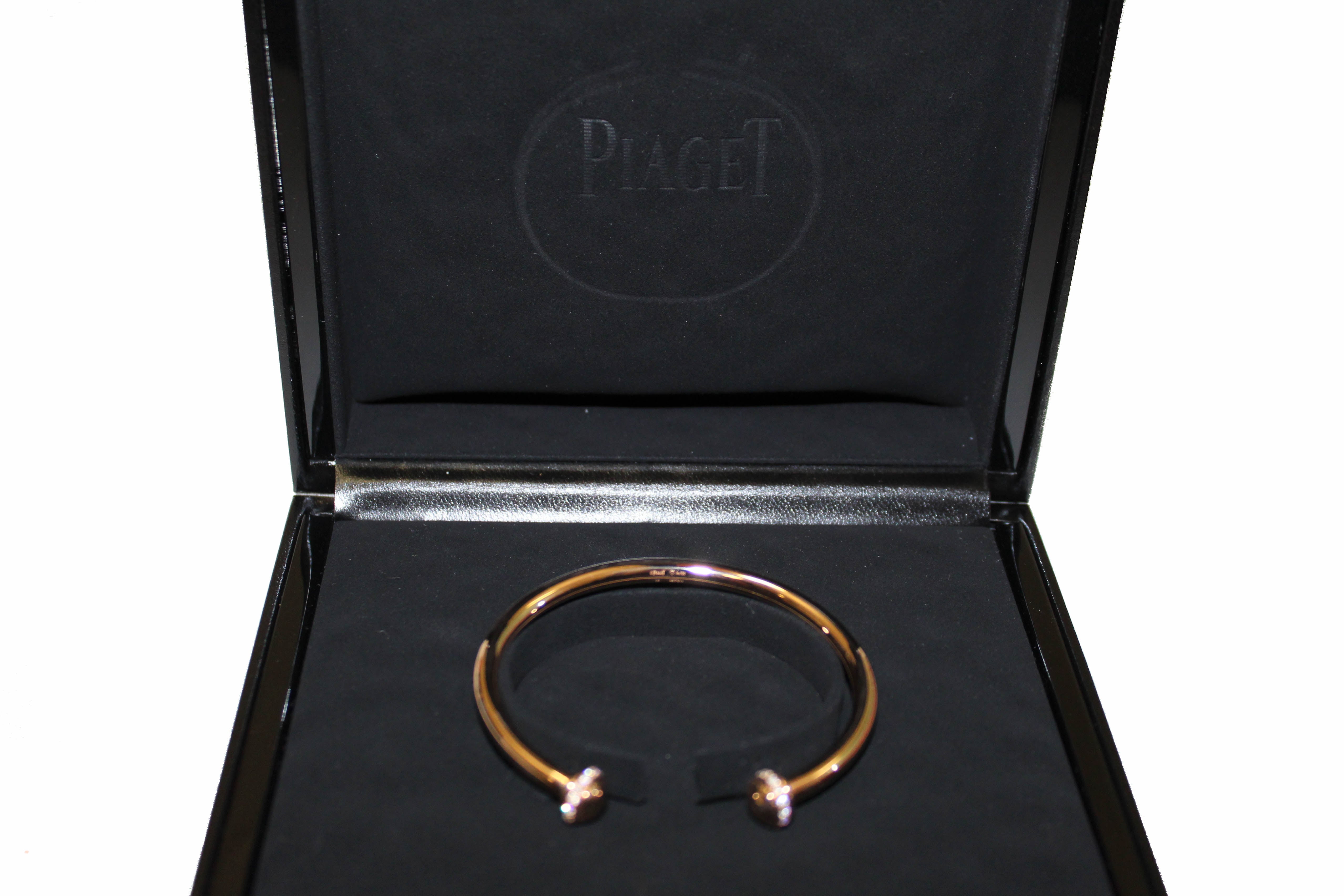 Authentic New Piaget Possession Open Bangle Bracelet in Rose Gold 16