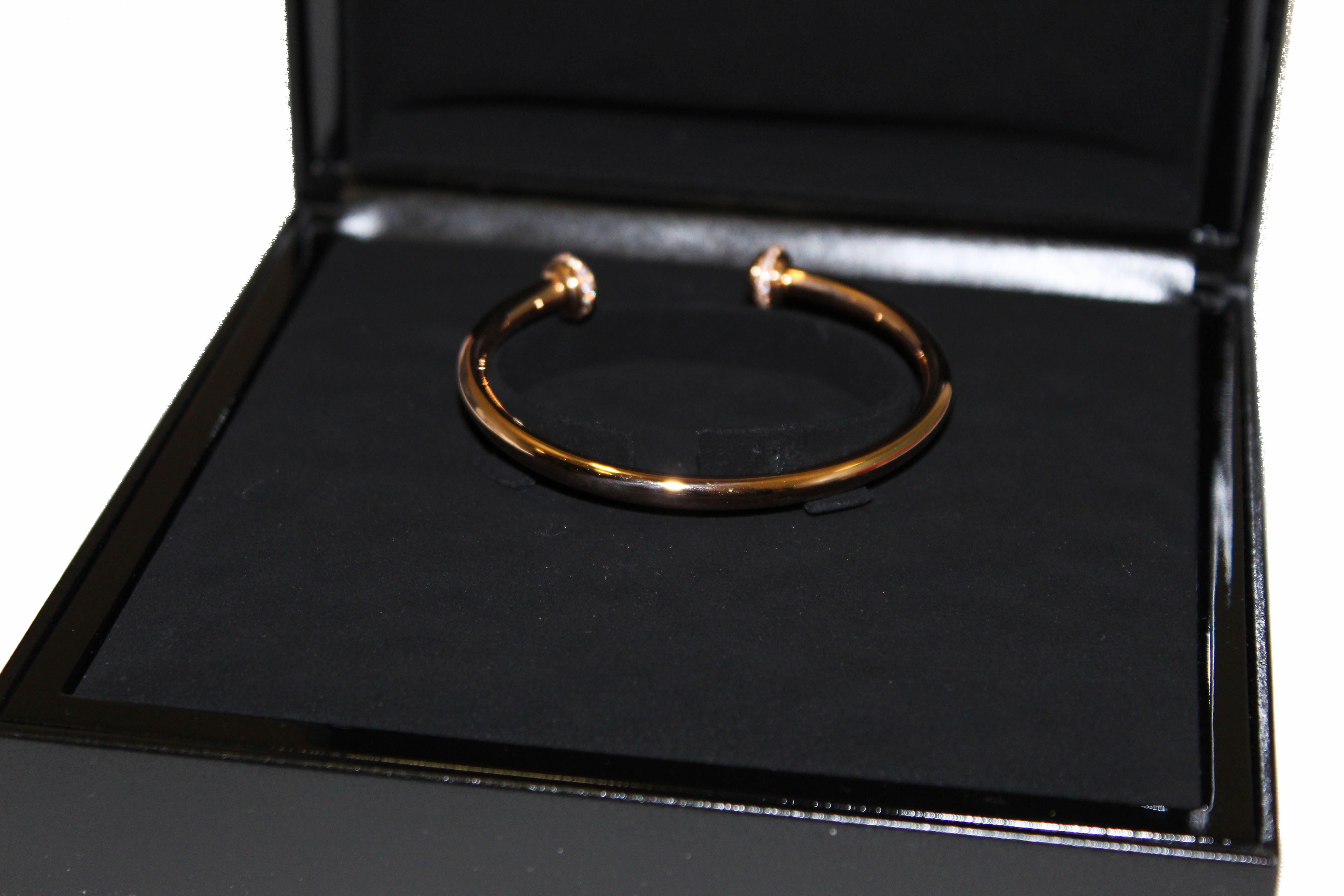 Authentic New Piaget Possession Open Bangle Bracelet in Rose Gold 16