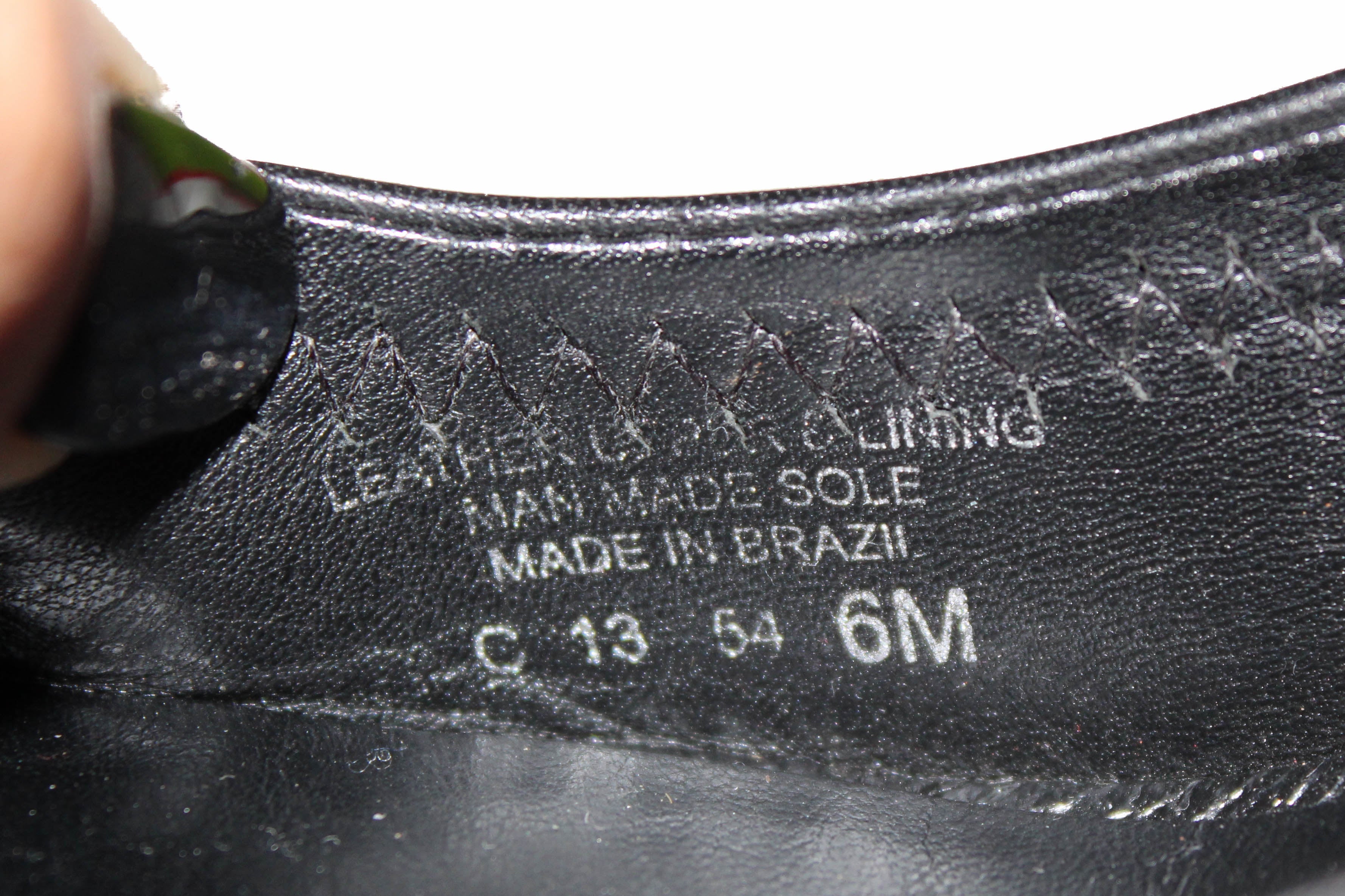 Authentic Tory Burch Black Leather Sally Wedge Size 6