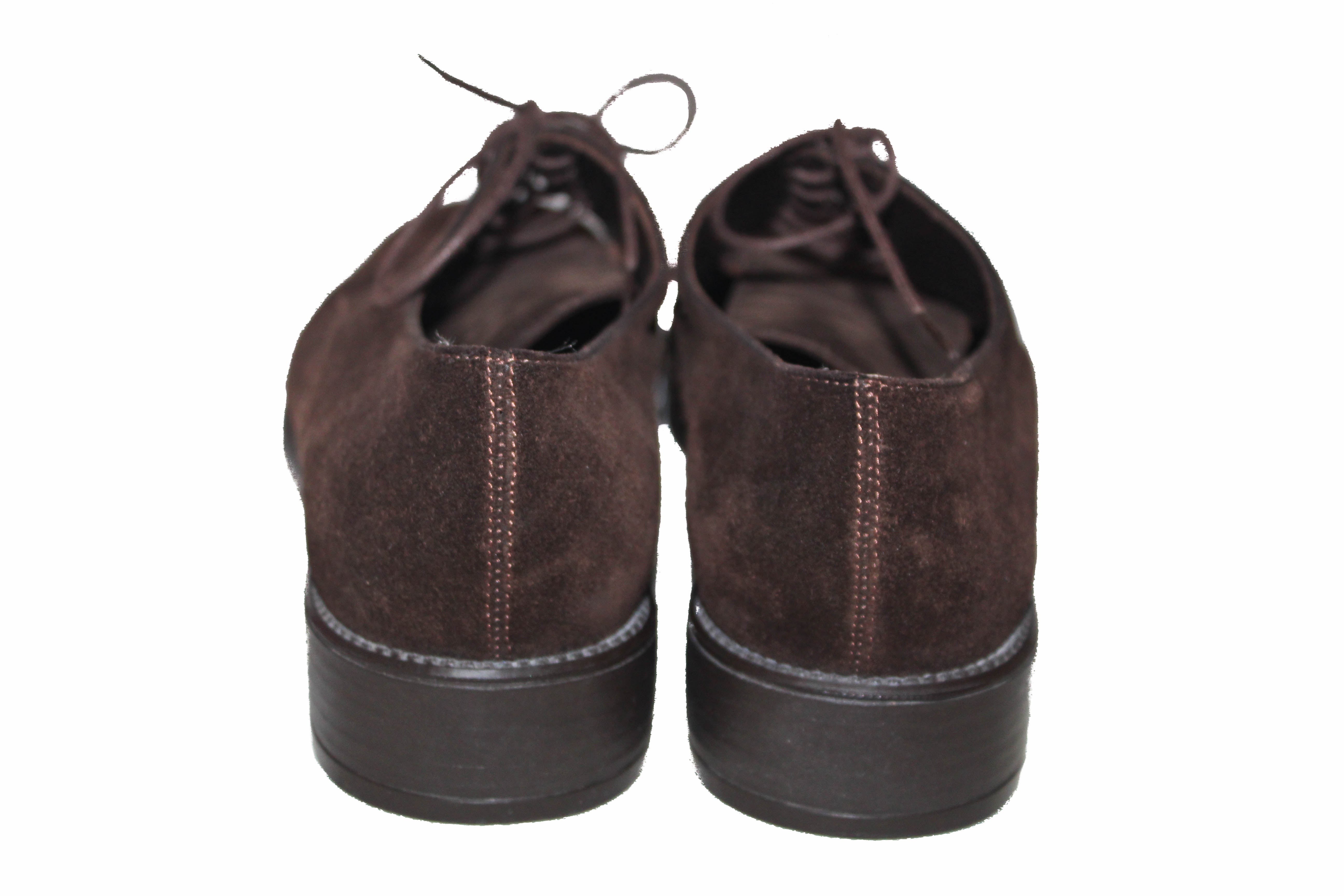 Authentic Salvatore Ferragamo Sport Brown Suede Leather Dress Shoes 5.5 B