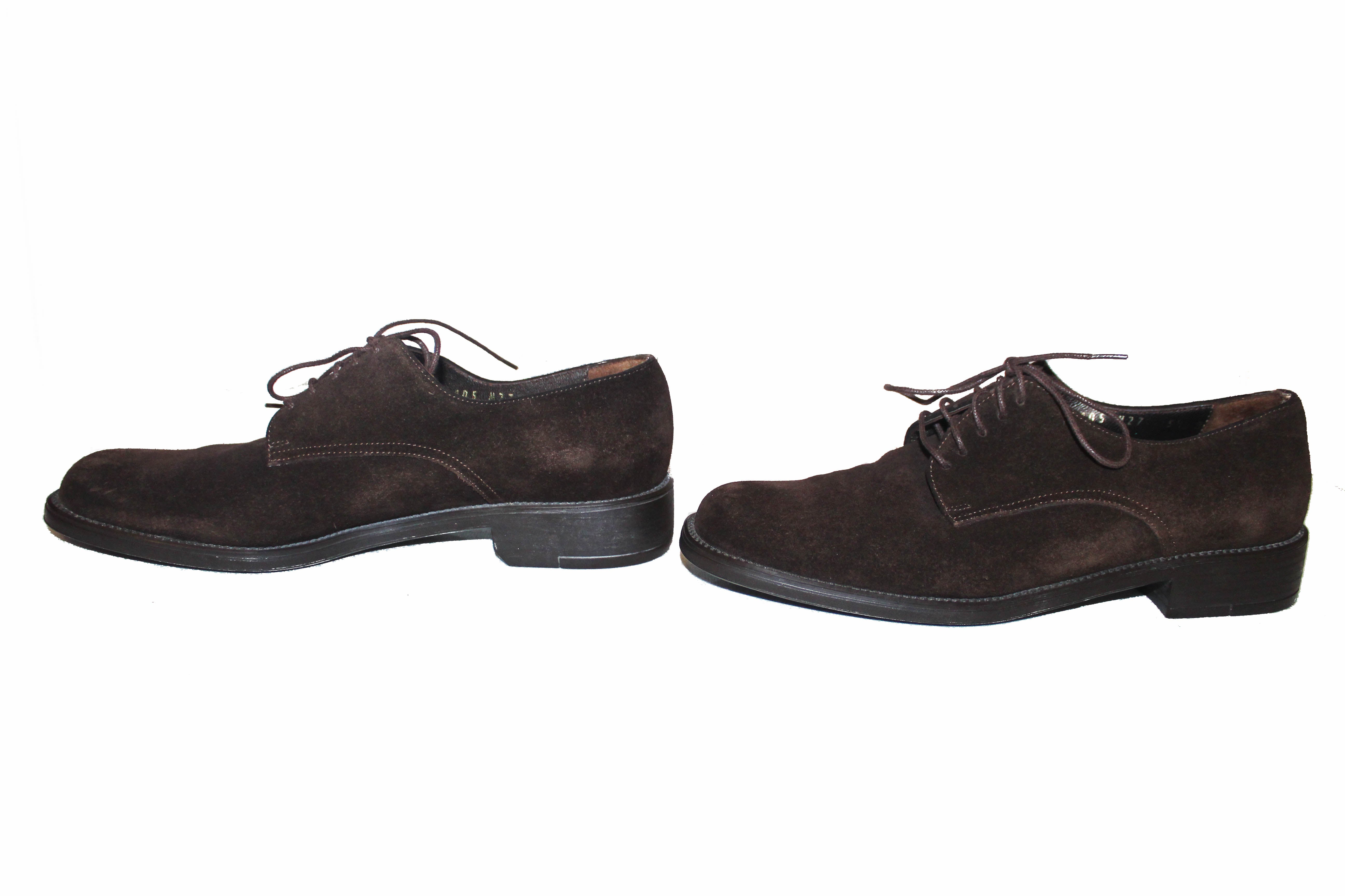 Authentic Salvatore Ferragamo Sport Brown Suede Leather Dress Shoes 5.5 B