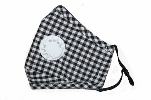 Non Medical Black & White Plaid Light Weight & Comfortable Wear Face Mask/Covering