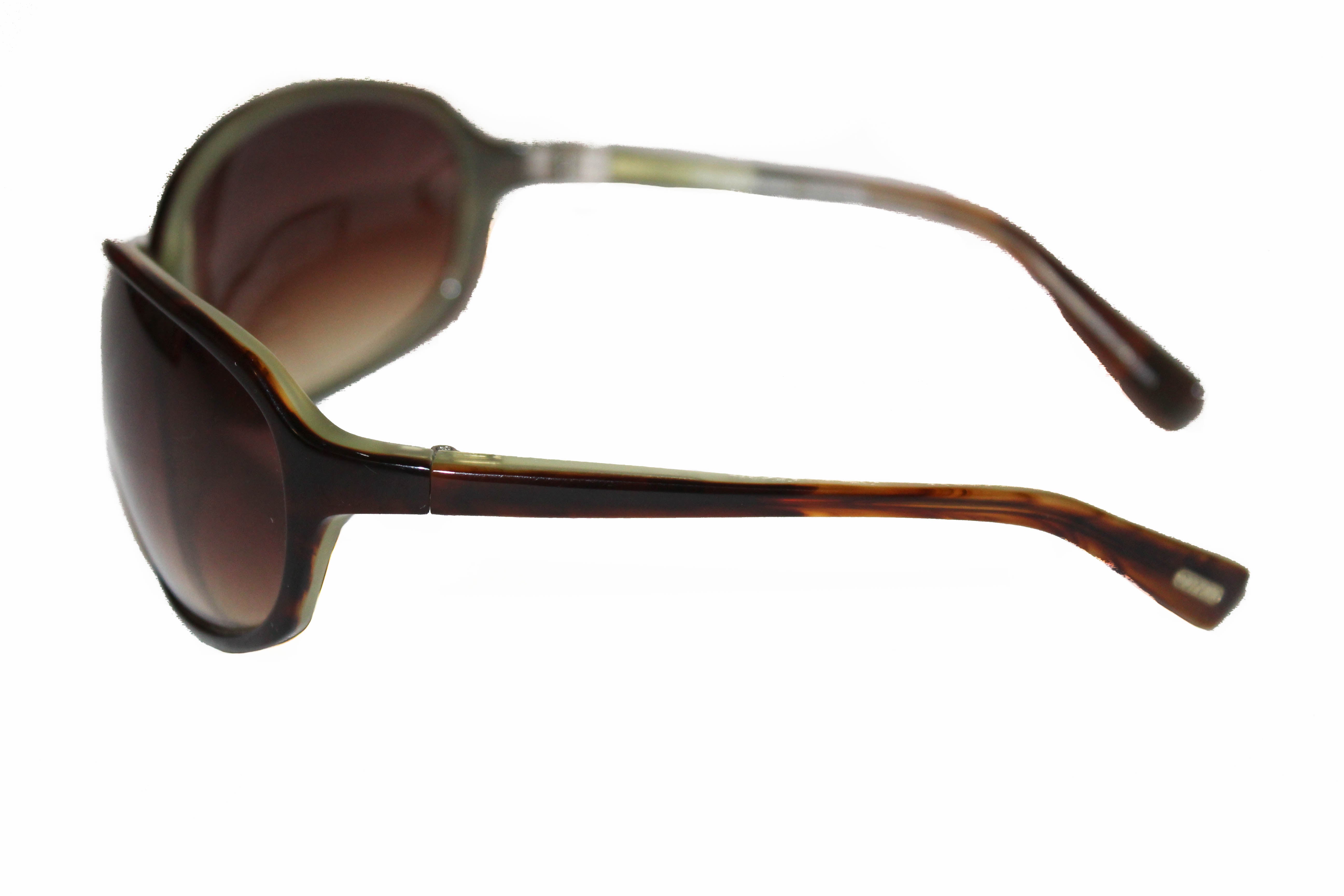 Authentic Oliver Peoples Brown Green Gradient Sunglasses 66 15-105 BB