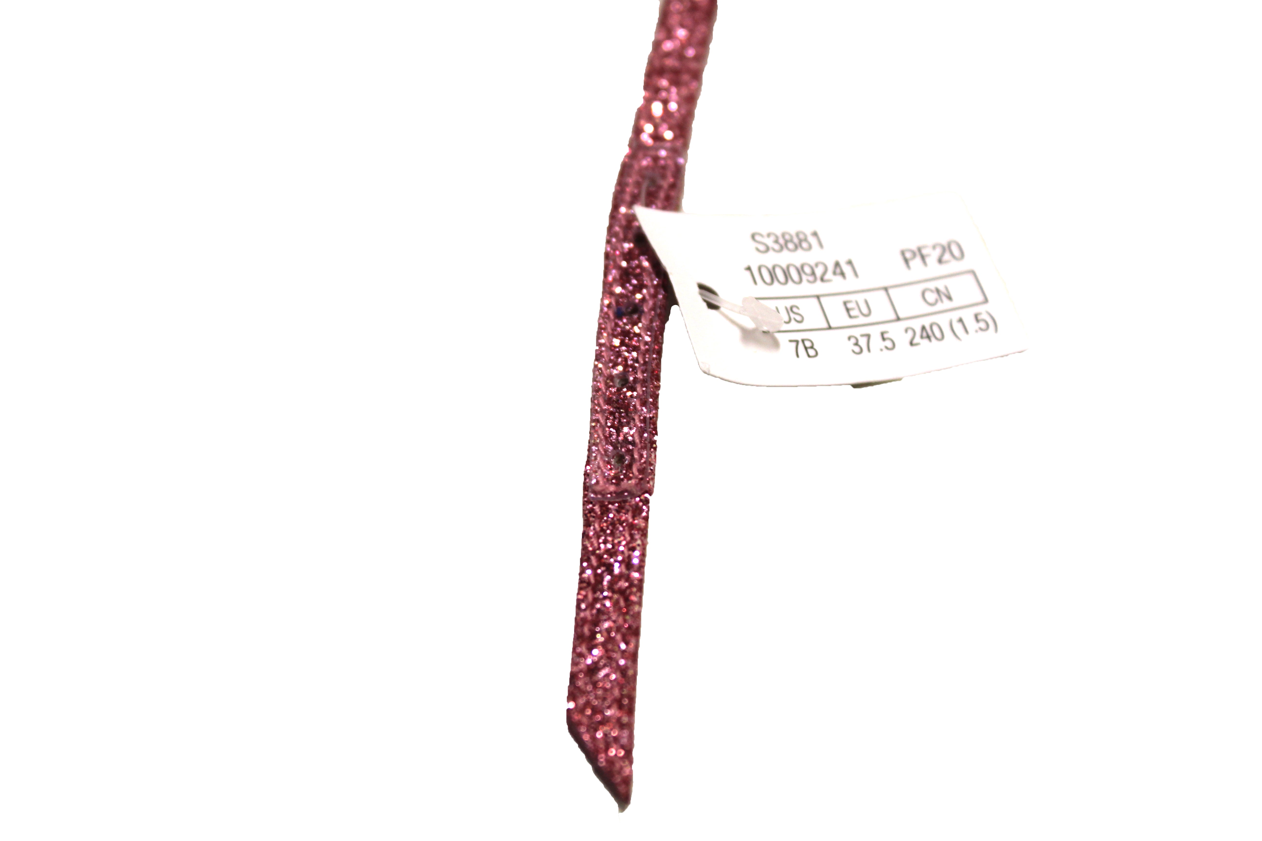 Authentic NEW Stuart Weitzman Glitter Pink Julina High-Heel Strappy Sandals Size 7