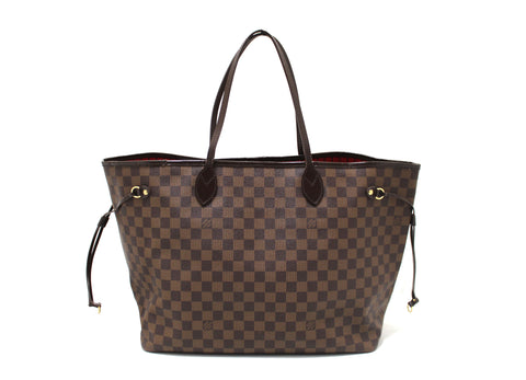 Authentic Louis Vuitton Damier Ebene Neverfull GM Tote Shoulder Bag