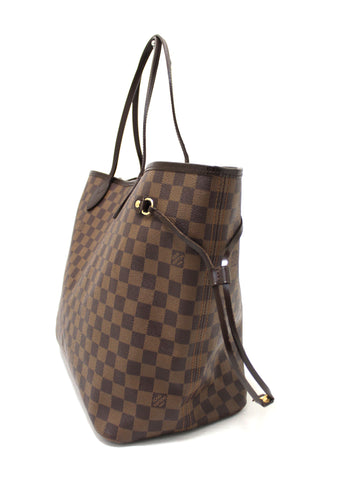 Authentic Louis Vuitton Damier Ebene Neverfull GM Tote Shoulder Bag