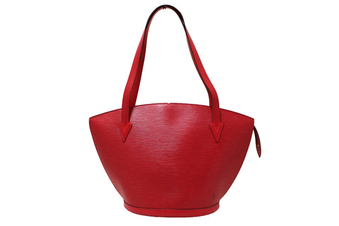 Authentic Louis Vuitton Red Epi Leather St Jacques GM Shoulder Bag