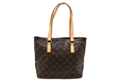 Authentic Louis Vuitton Classic Monogram Canvas Cabas Piano Tote Shoulder Bag