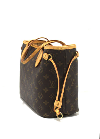 Authentic Louis Vuitton Classic Monogram Neverfull PM Tote Shoulder Bag