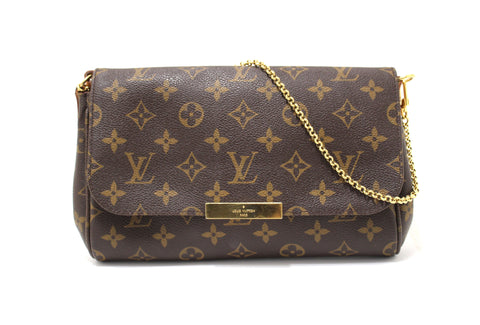Authentic Louis Vuitton Classic Monogram Favorite MM Crossbody Messenger Bag