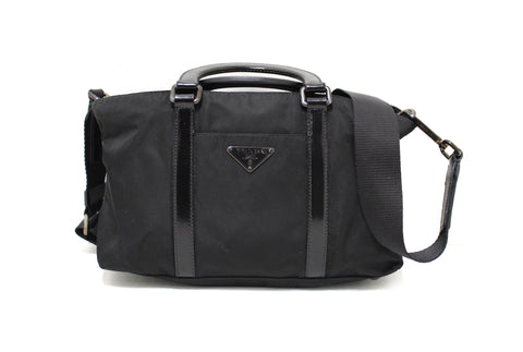 Authentic Prada Black Nylon Crossbody Messenger Bag