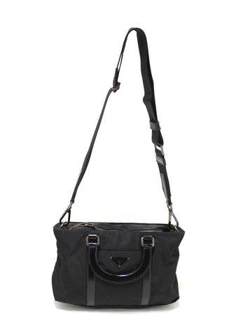 Authentic Prada Black Nylon Crossbody Messenger Bag