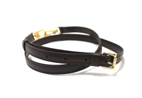 Authentic Louis Vuitton Brown Leather Bag Strap