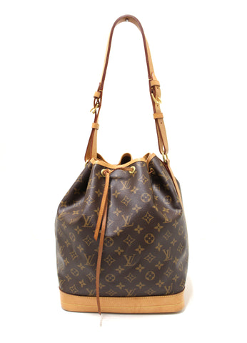 Authentic Louis Vuitton Classic Monogram Noe Drawstring Tote Bag