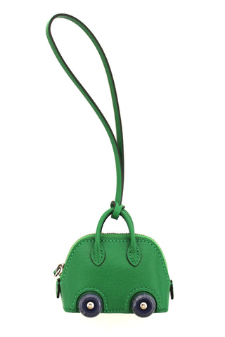 Authentic Hermes Green Bolide on Wheels Bag Strap Charm
