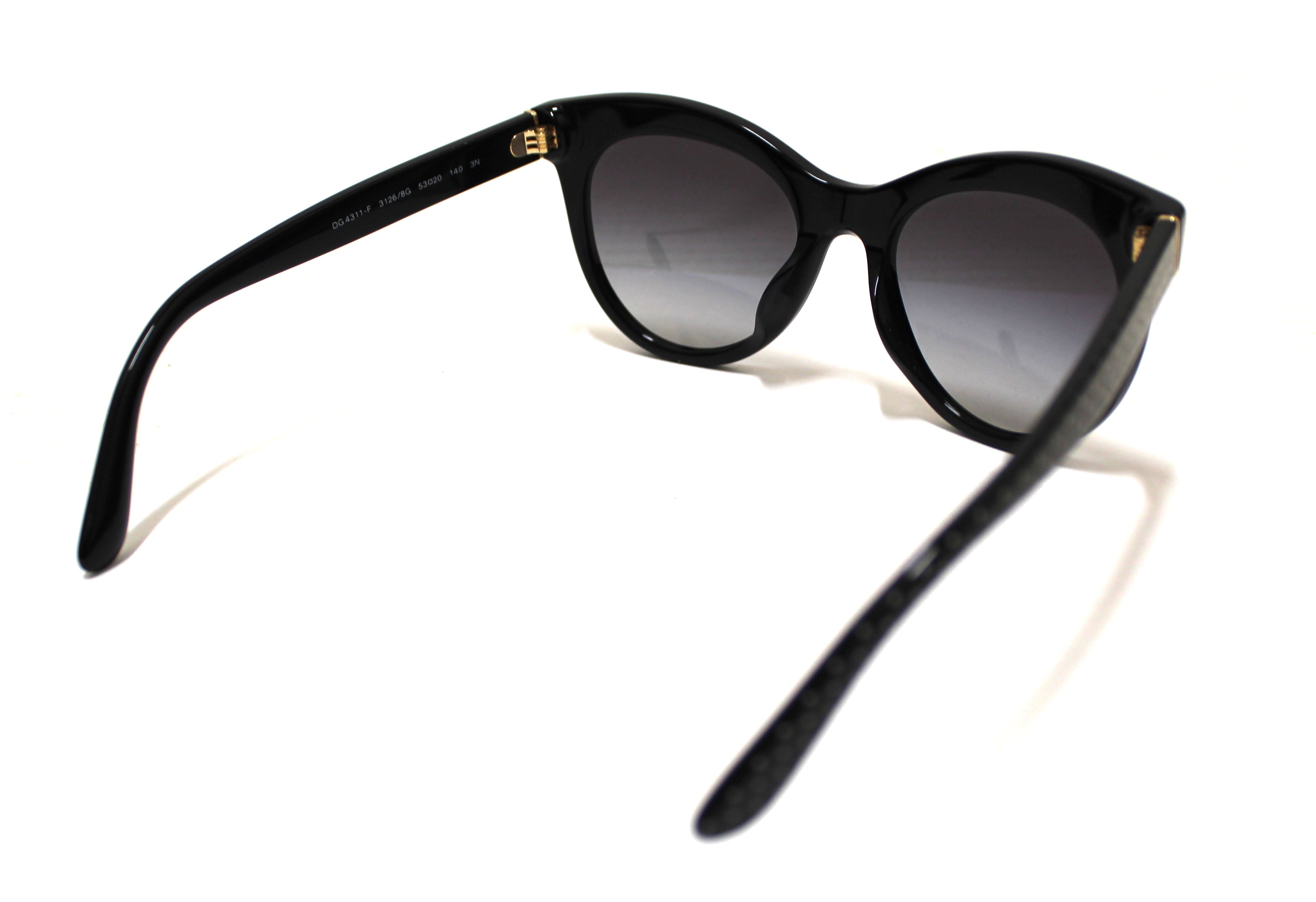 NEW Authentic Dolce and Gabbana Black with White Pin dot Sunglasses DG4311-F