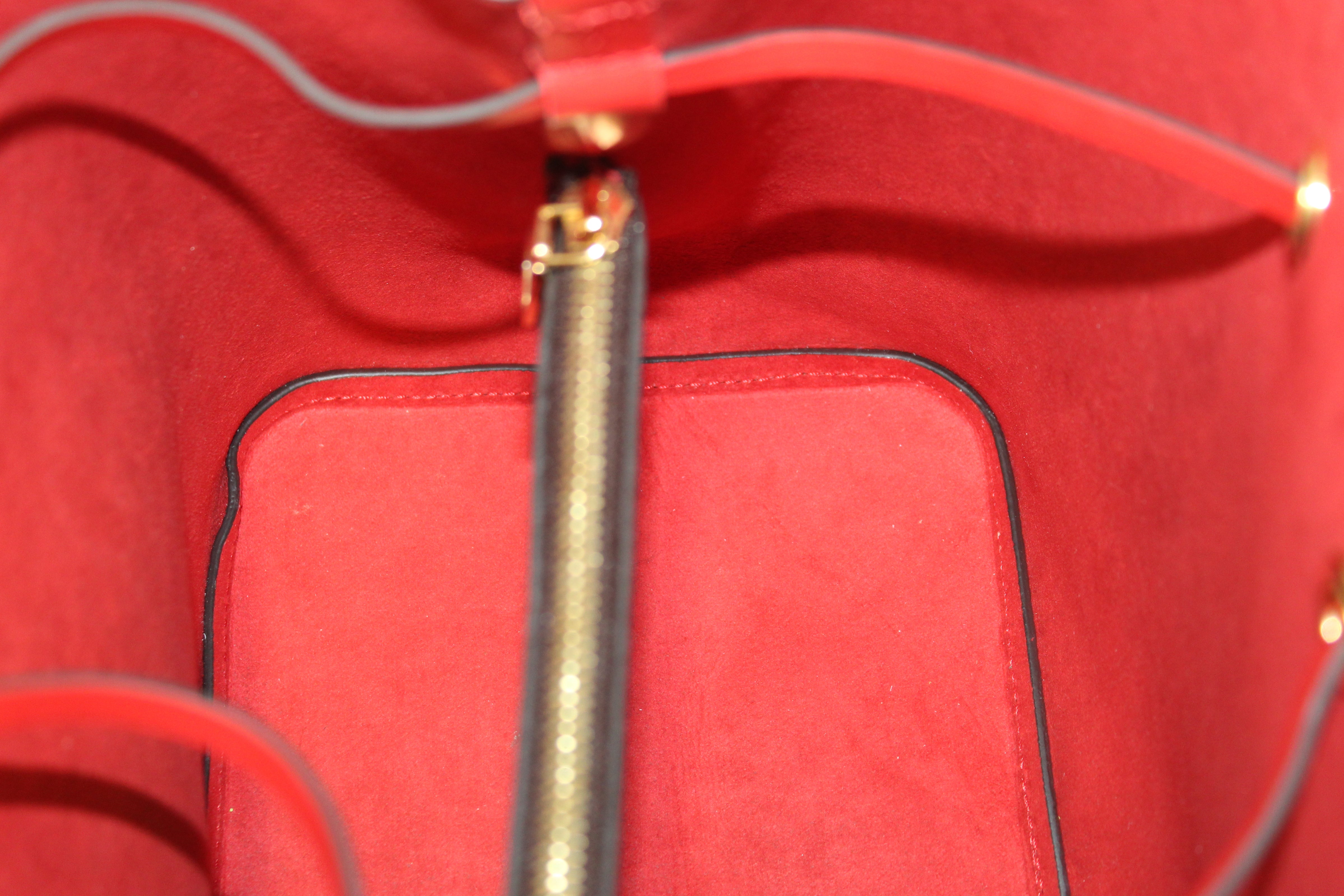 Authentic Louis Vuitton Classic Monogram Red NeoNoe Shoulder Bag