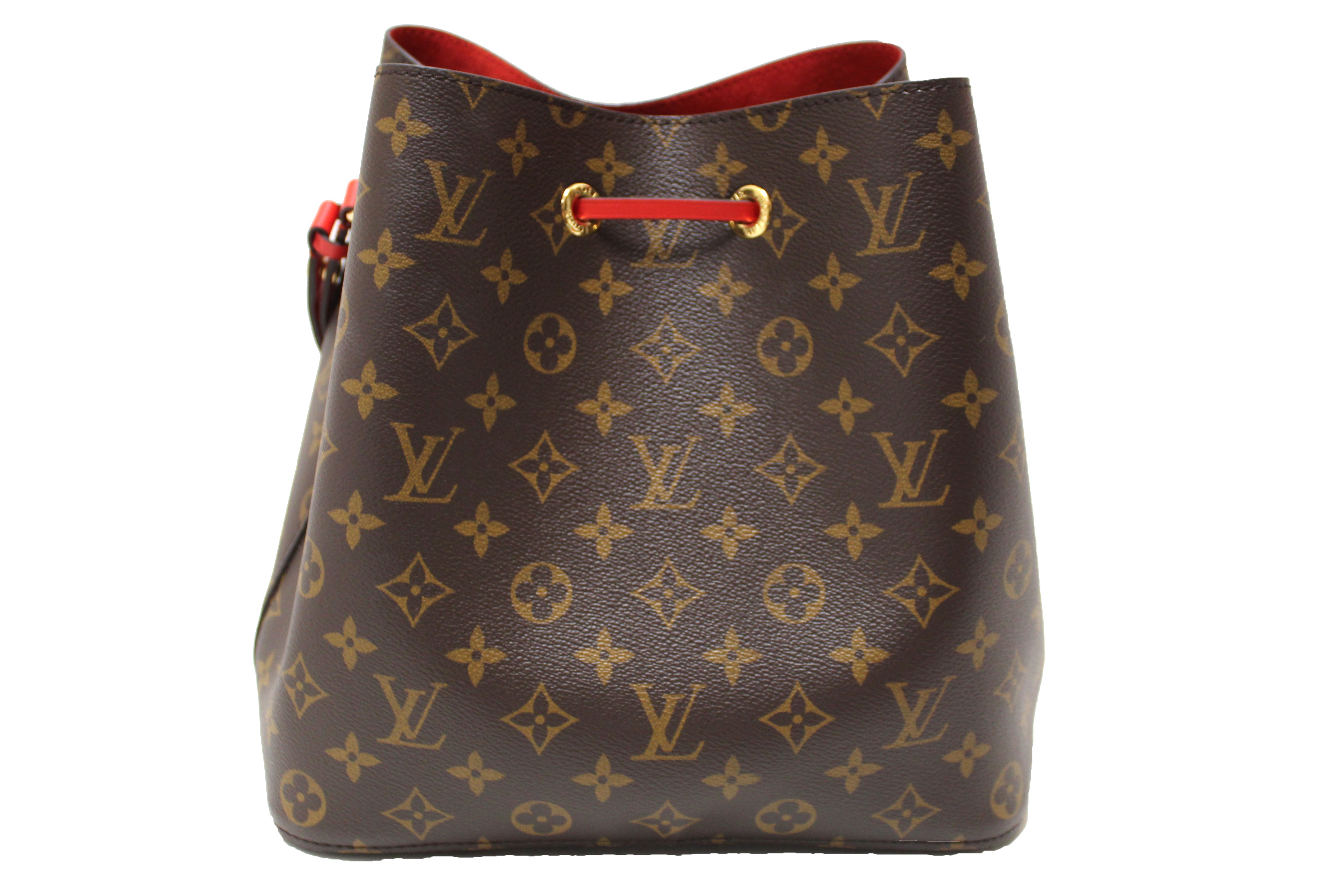 Authentic Louis Vuitton Classic Monogram Red NeoNoe Shoulder Bag