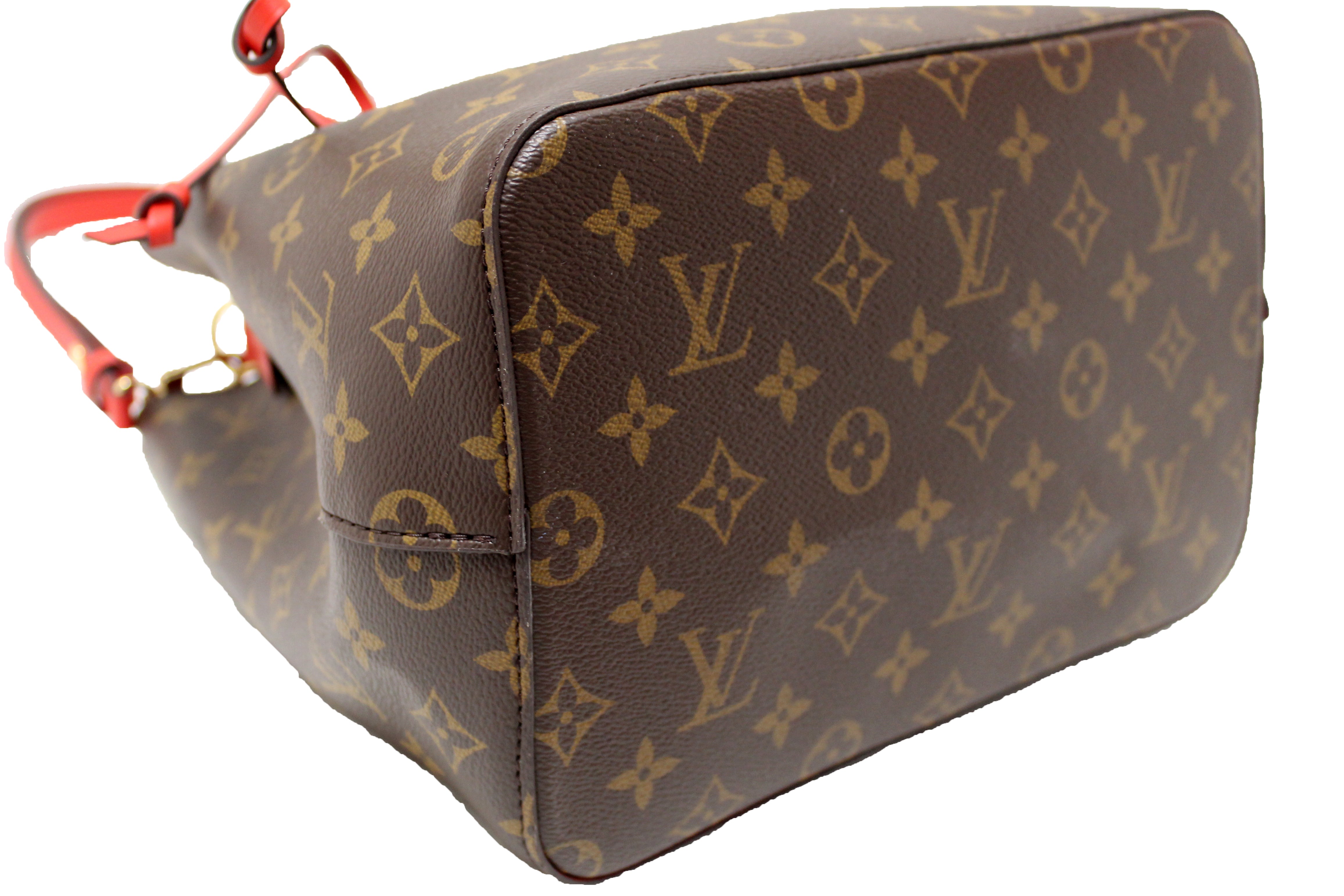 Authentic Louis Vuitton Classic Monogram Red NeoNoe Shoulder Bag