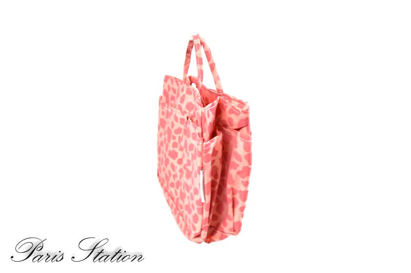 New Pink Leopard Print Canvas Small Purse Organizer