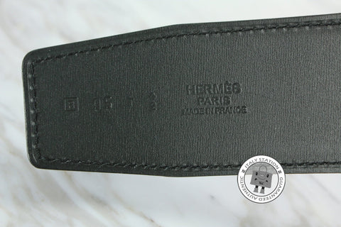 Hermes Reversible  42 MM Bleu Electrique+black Epsom 95 Belts