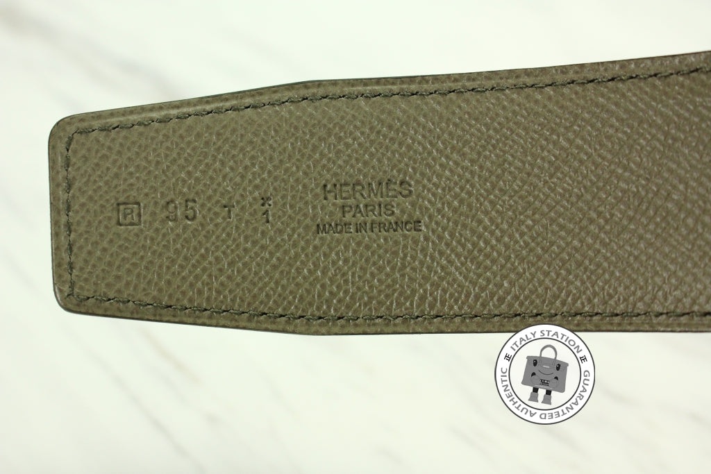 HERMES Hermes Reversible  42 MM Fauve / Etoupe Tadelakt 95 Belts | Italystation.com - Shop Now at italystation.com
