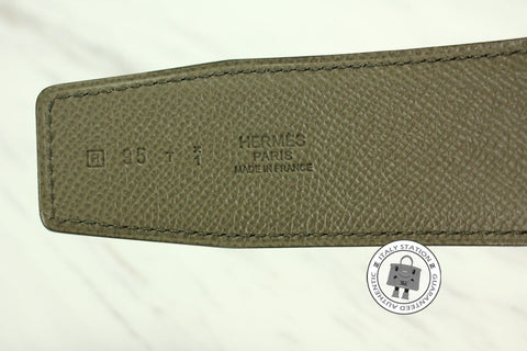 Hermes Reversible  42 MM Fauve / Etoupe Tadelakt 95 Belts