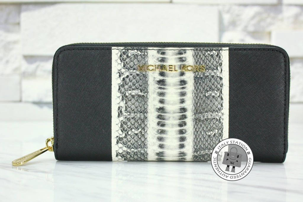 MICHAEL KORS Michael Kors 32T4GJTZ3E JS Trvl Cntr Stripe Snake+blk Cal | Italystation.com - Shop Now at italystation.com