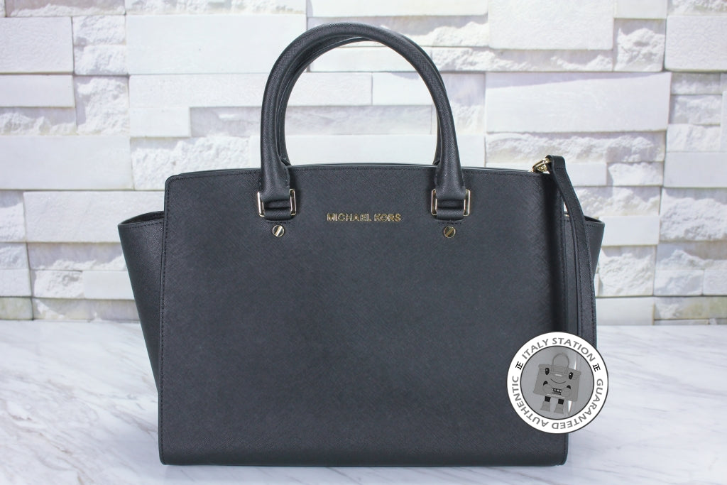 MICHAEL KORS Michael Kors 30S3GLMS7L Selma LG TZ Satchel Black / 001 C | Italystation.com - Shop Now at italystation.com