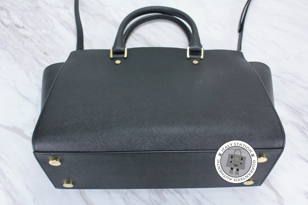 MICHAEL KORS Michael Kors 30S3GLMS7L Selma LG TZ Satchel Black / 001 C | Italystation.com - Shop Now at italystation.com