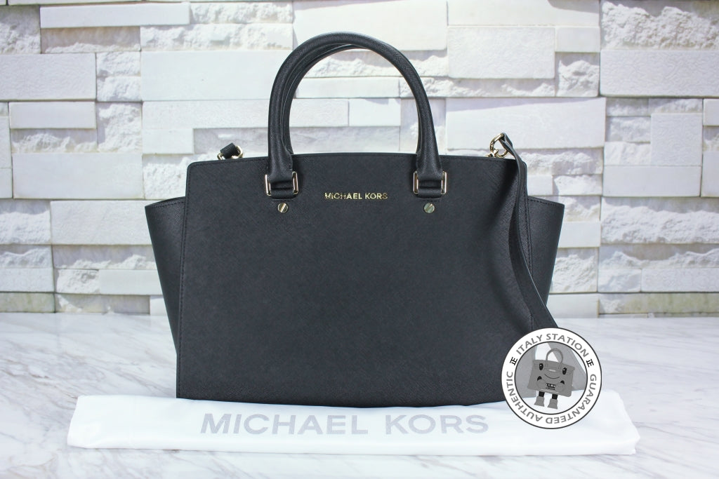 MICHAEL KORS Michael Kors 30S3GLMS7L Selma LG TZ Satchel Black / 001 C | Italystation.com - Shop Now at italystation.com