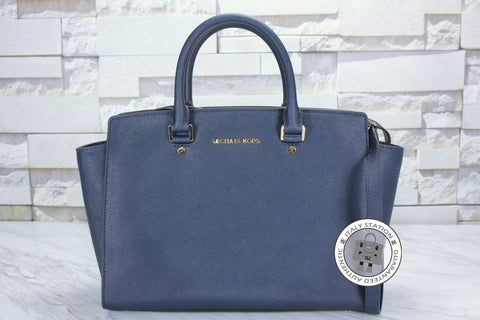 MICHAEL KORS Michael Kors 30S3GLMS7L Selma LG TZ Satchel Navy / 406 Ca | Italystation.com - Shop Now at italystation.com