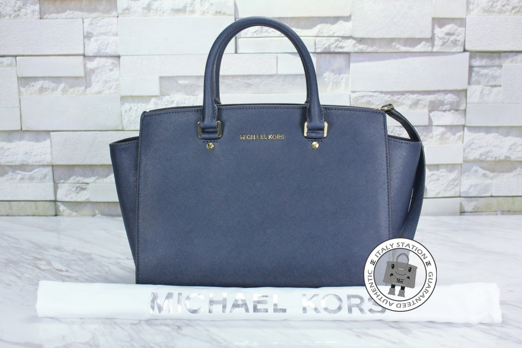 MICHAEL KORS Michael Kors 30S3GLMS7L Selma LG TZ Satchel Navy / 406 Ca | Italystation.com - Shop Now at italystation.com