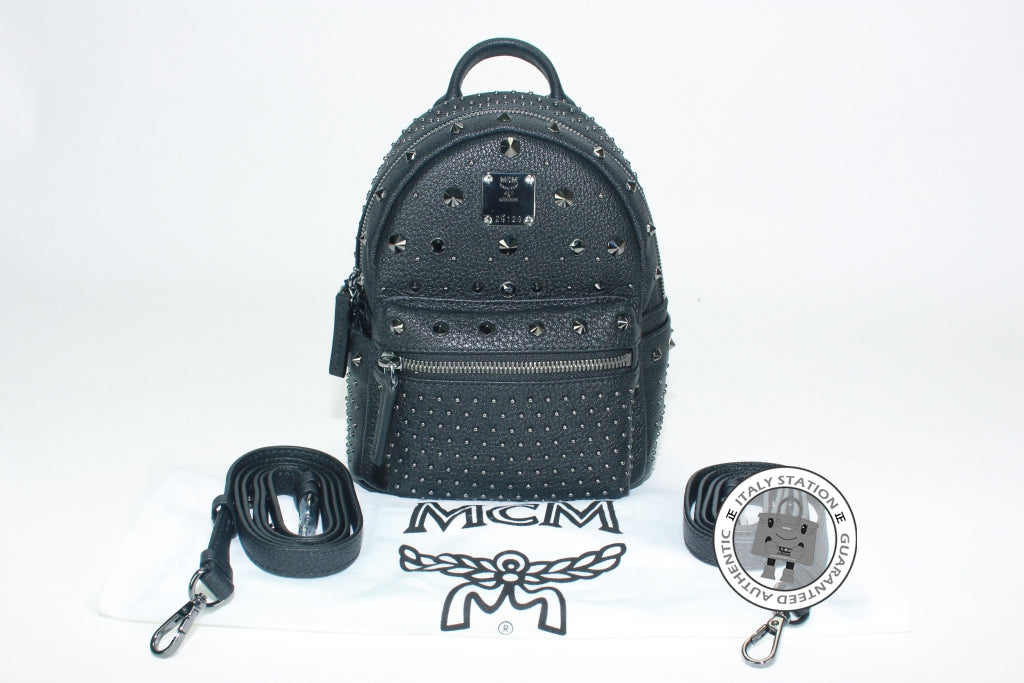 MCM Mcm MWK5AVE88 Extra Mini Bebe Boo Swarovski Crystals Black / TI001 | Italystation.com - Shop Now at italystation.com
