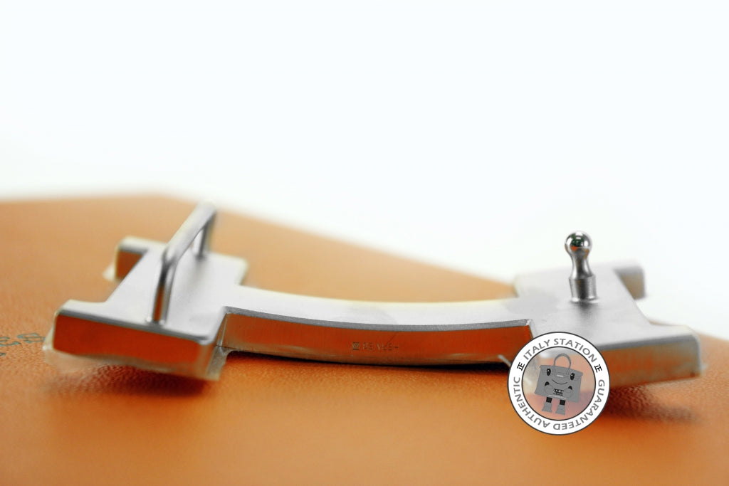 HERMES Hermes Constance H Silver Metal Brushed Buckle Phw | Italystation.com - Shop Now at italystation.com