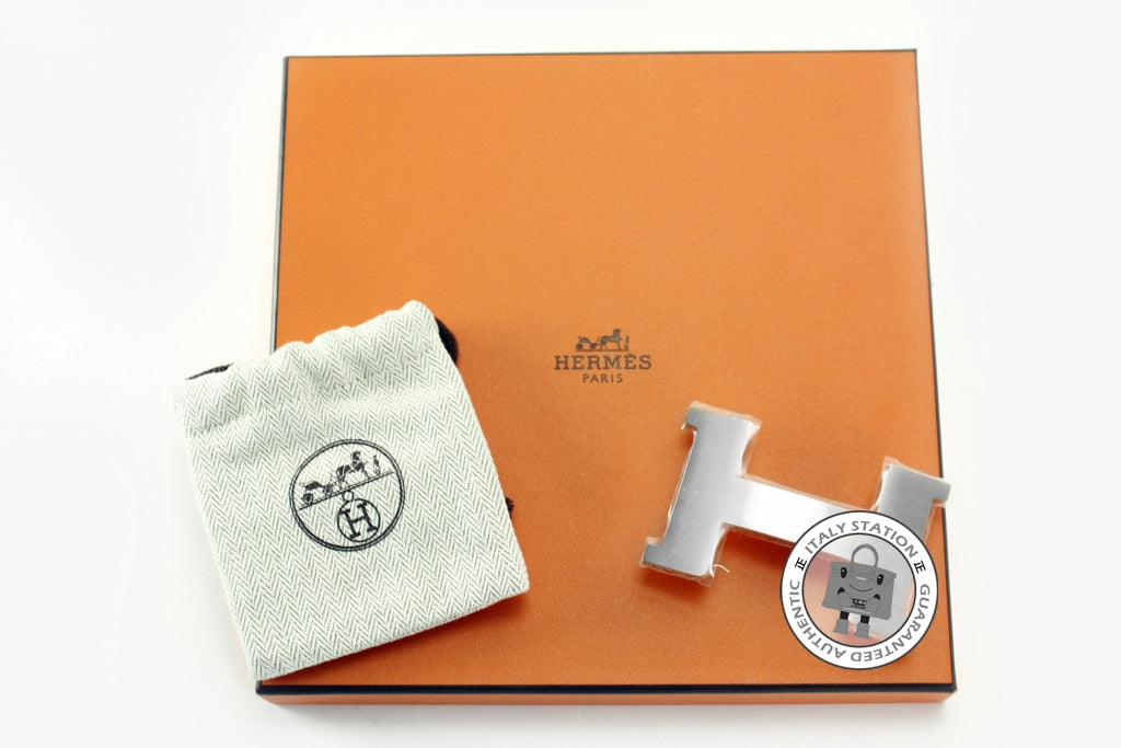HERMES Hermes Constance H Silver Metal Brushed Buckle Phw | Italystation.com - Shop Now at italystation.com